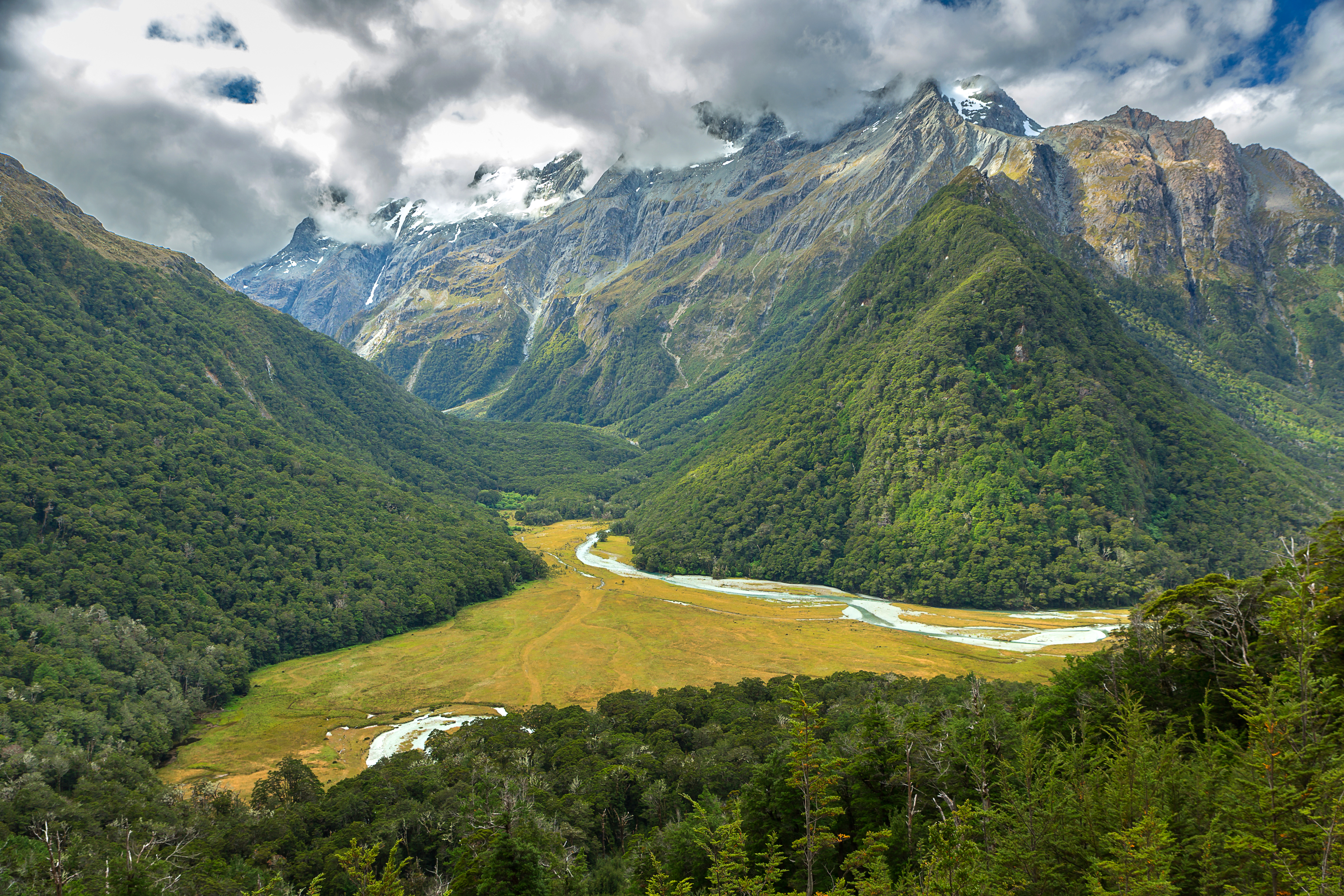 Cloud Landscape Mountain New Zealand Routeburn Track South Island New Zealand Southern Alps 5580x3720