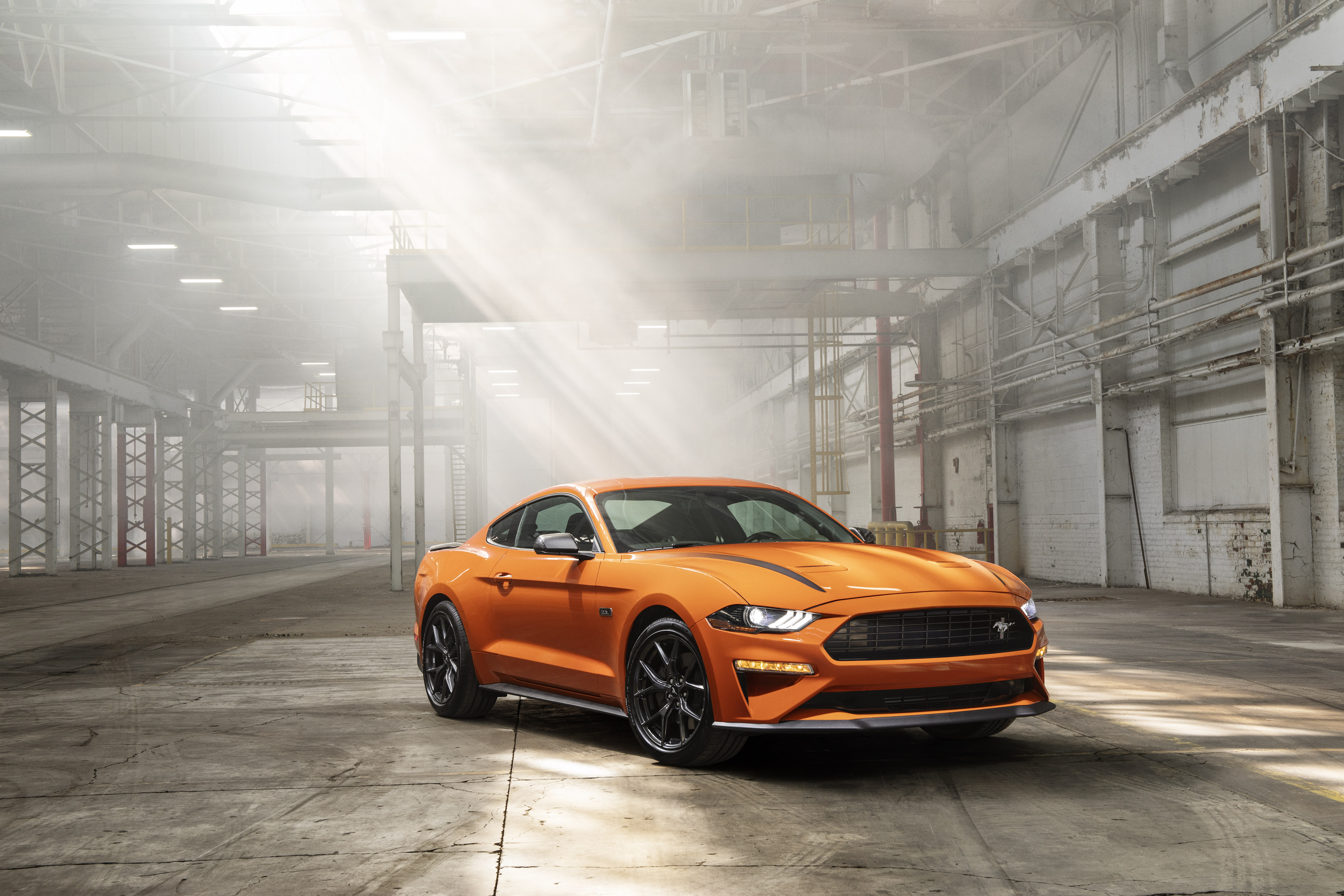 Car Ford Ford Mustang Muscle Car Orange Car Vehicle 6720x4480