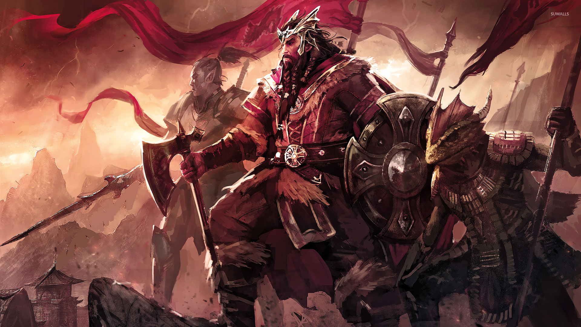 Battle Fantasy Jorunn The Skald King Red The Elder Scrolls Warrior 1920x1080
