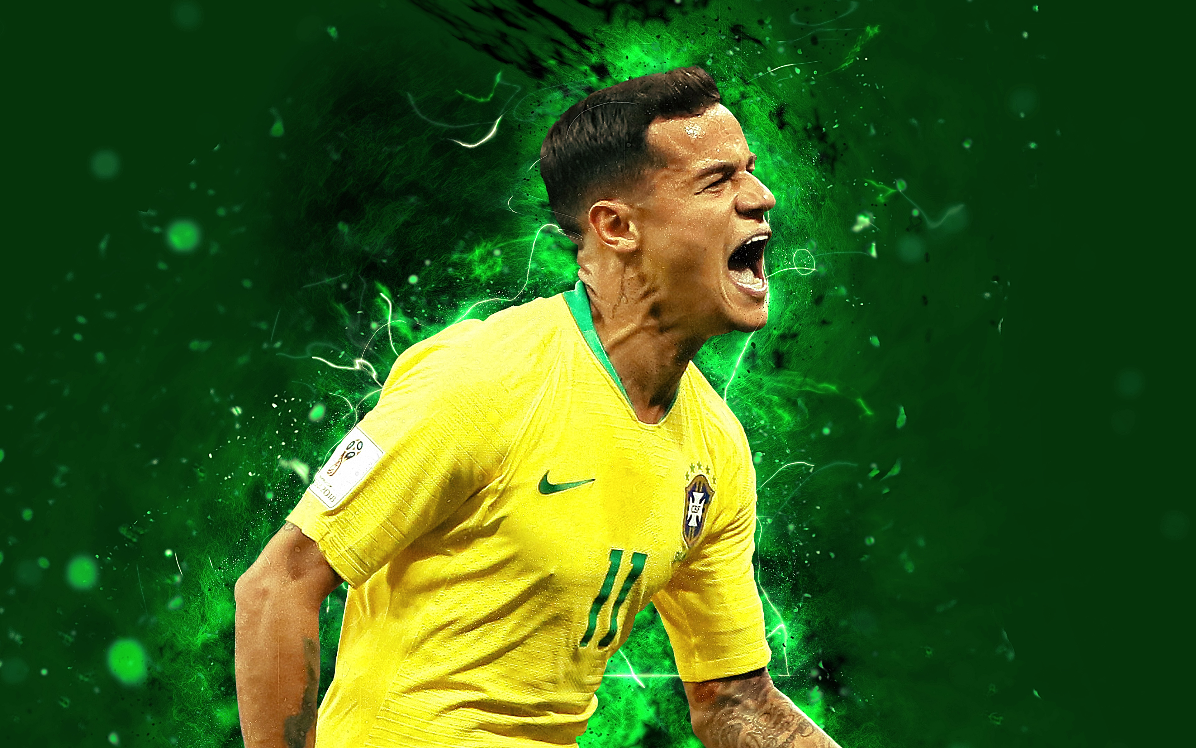 Brazilian Philippe Coutinho Soccer 3840x2400