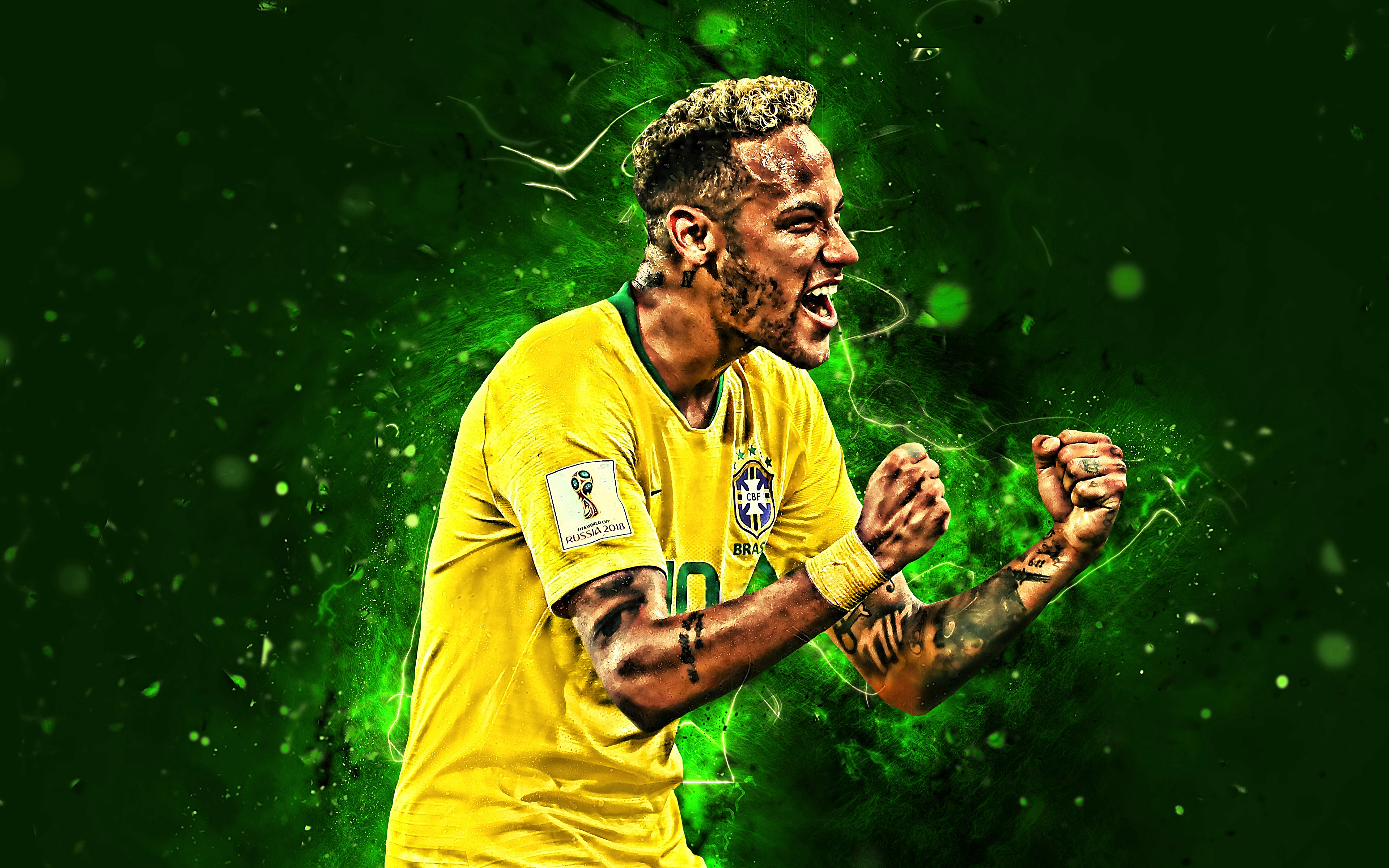 Brazil National Football Team Neymar Soccer 3840x2400