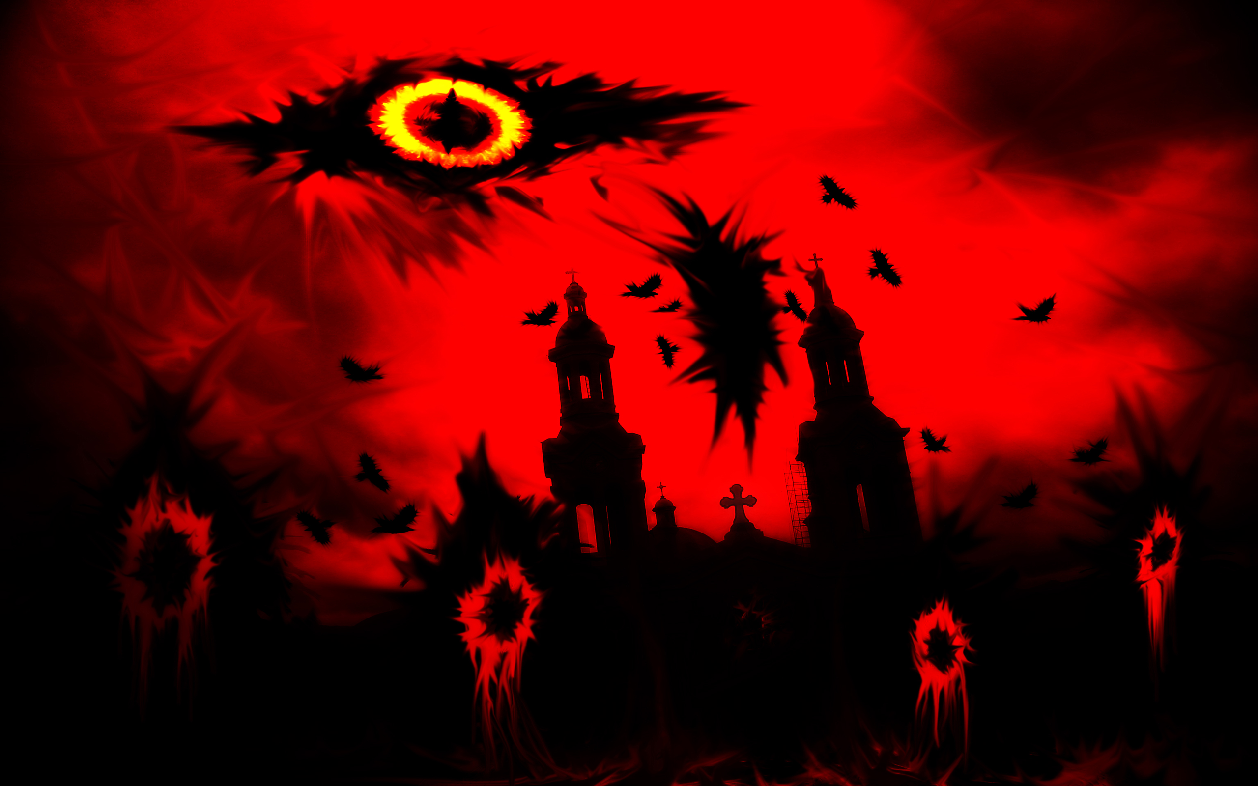 Apocalypse Bird Black Hole Blood Church Dark Eye Hell Susuk Geni 2560x1600