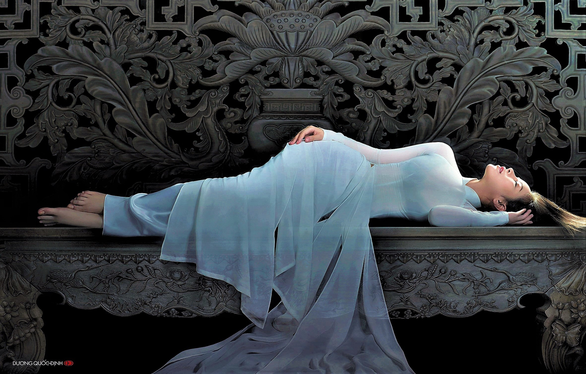Fantasy Girl Gown Sleeping Woman 1920x1224