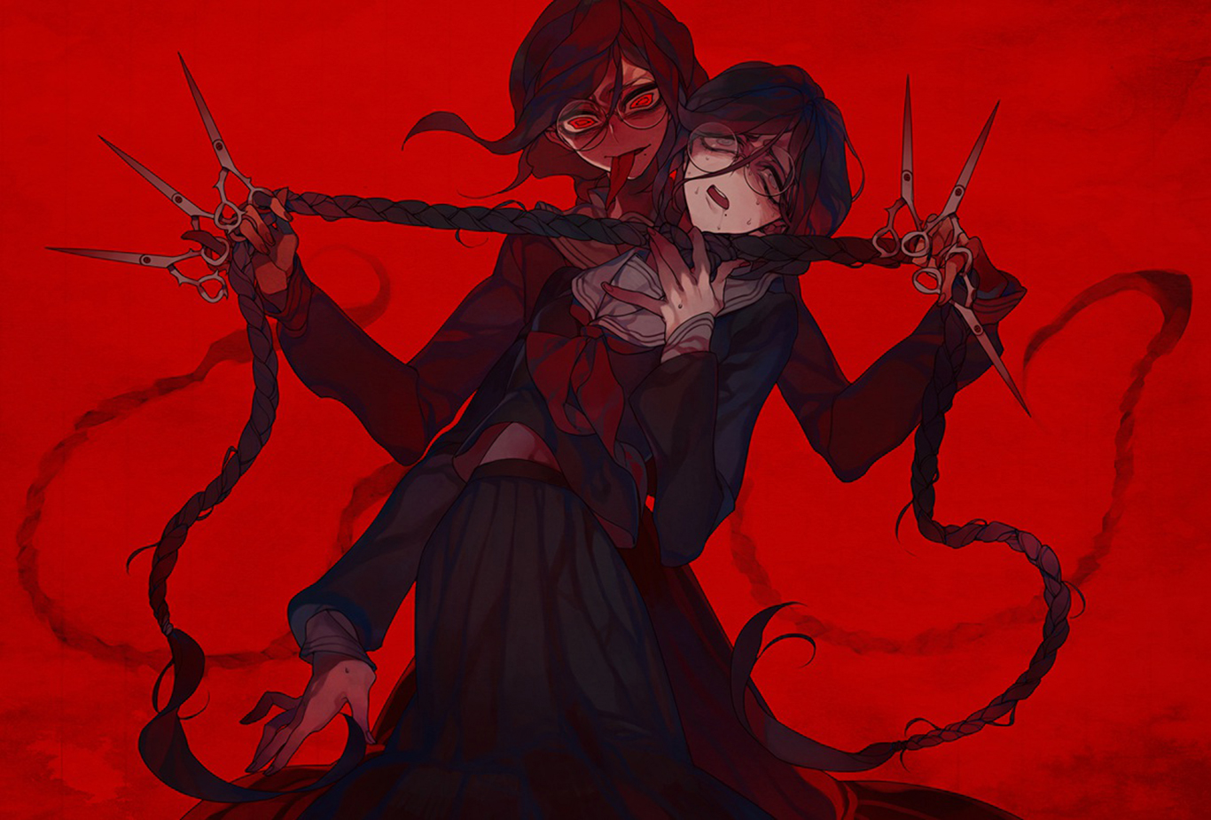 Danganronpa Genocide Jack T Ko Fukawa 1366x925