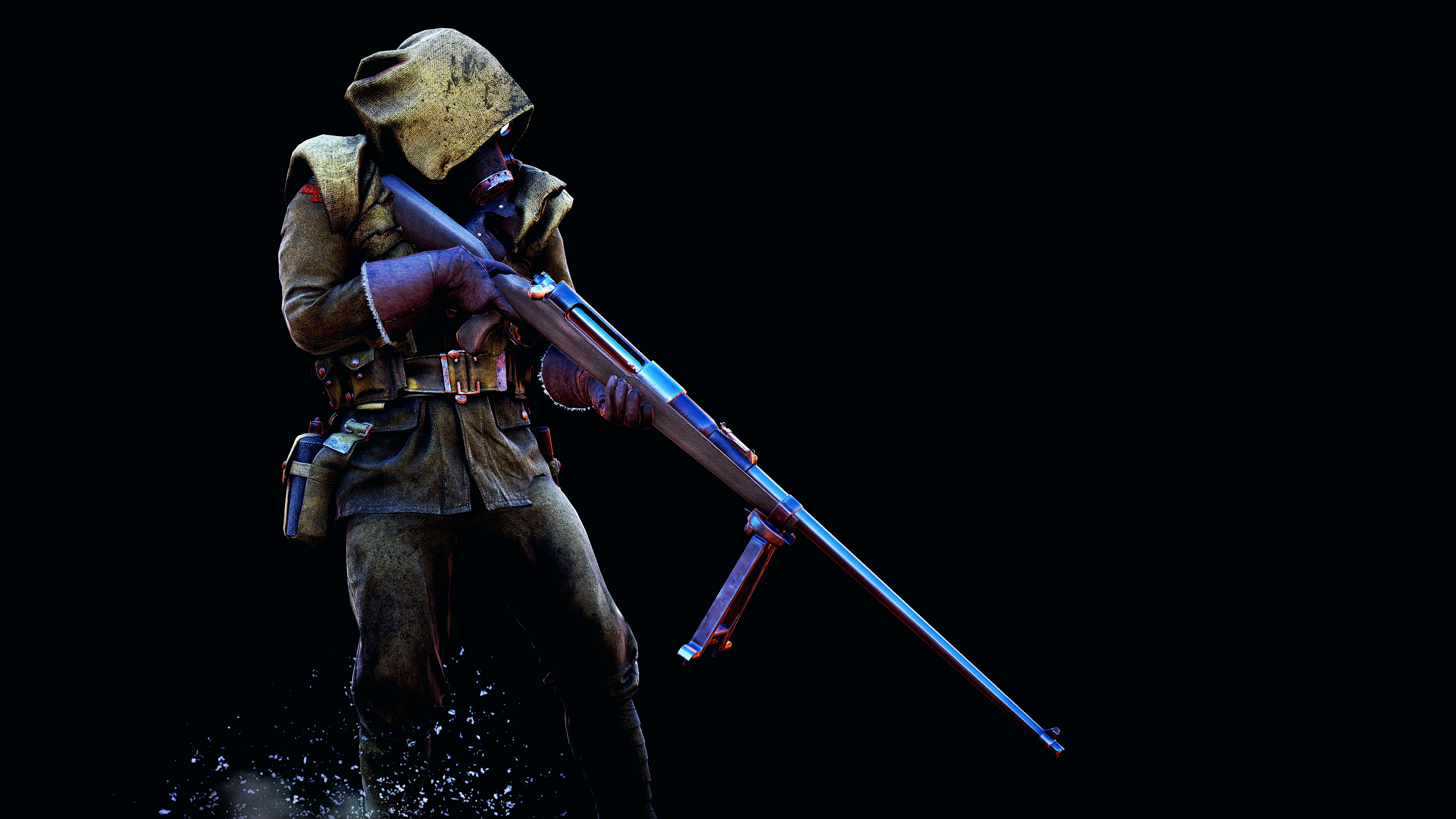 Battlefield 1 Gas Mask Soldier Weapon 5120x2880
