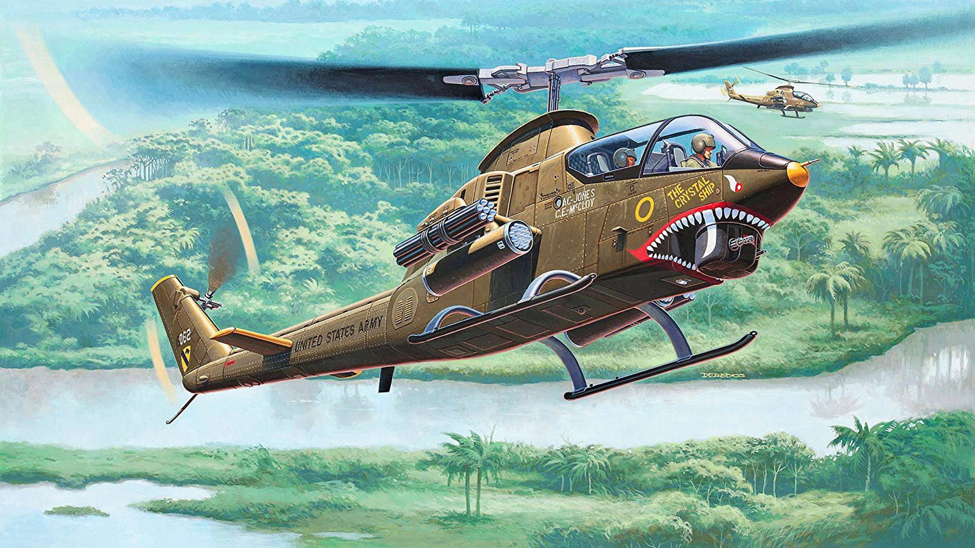 Attack Helicopter Bell Ah 1 Cobra Helicopter 1920x1080