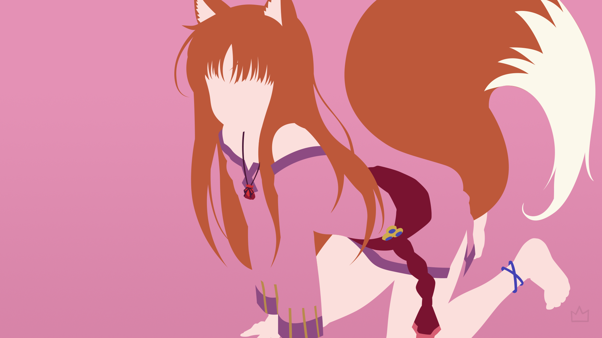 Animal Ears Anime Belt Brown Hair Girl Holo Spice Amp Wolf Long Hair Minimalist Necklace Spice And W 1920x1080