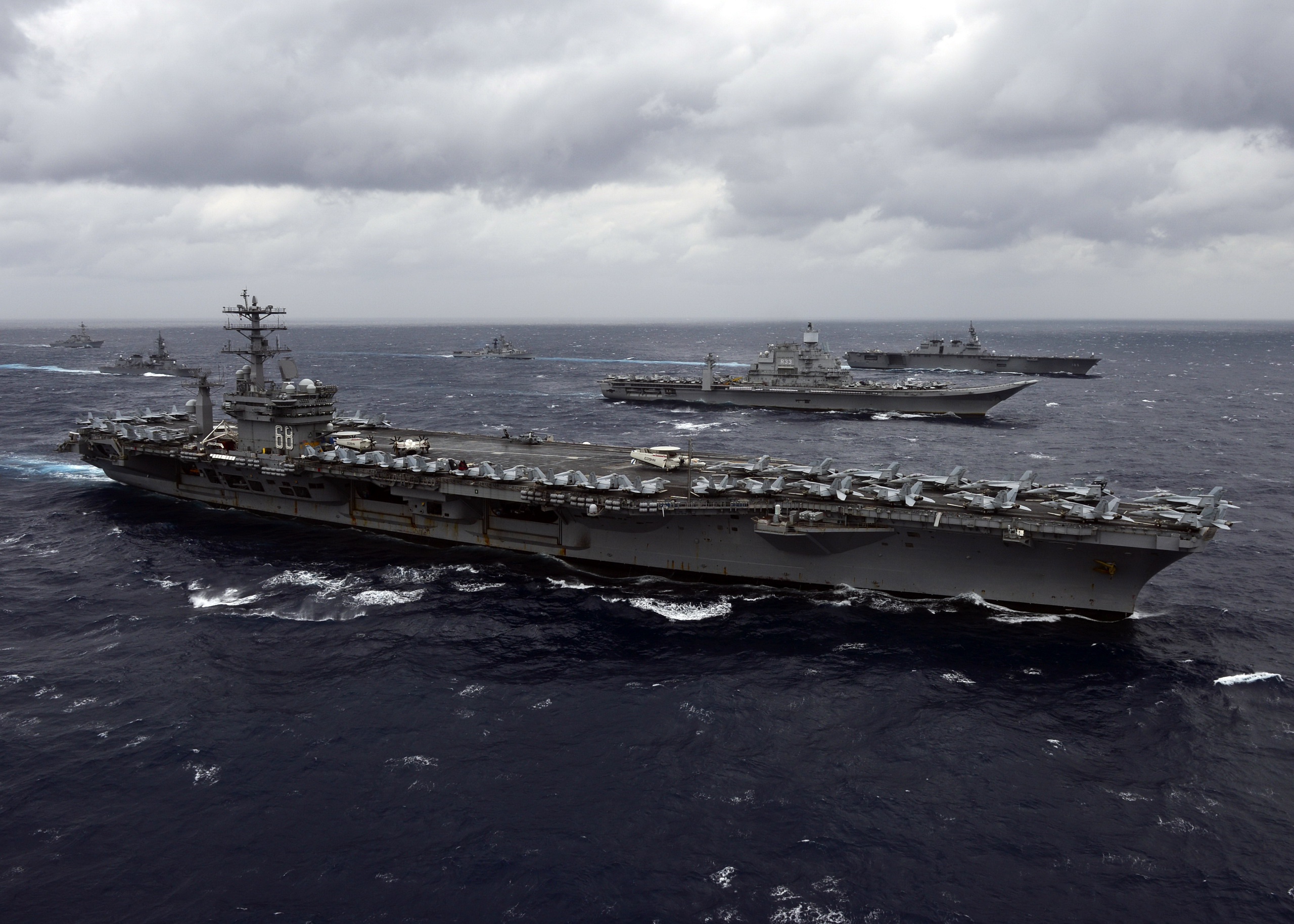 Aircraft Carrier Horizon Ocean Uss Nimitz Cvn 68 Warship 2560x1829