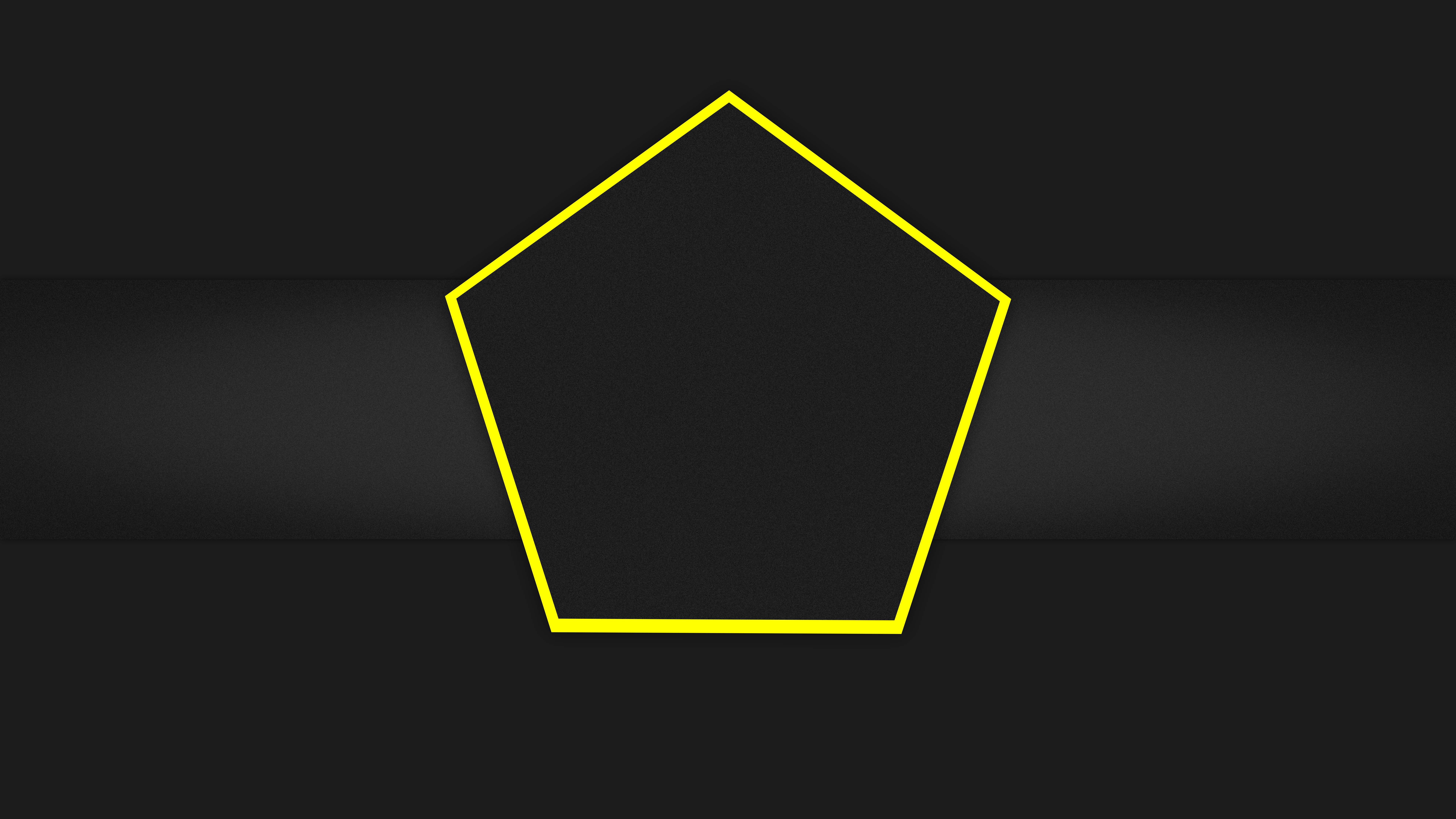 Black Hexagon Yellow 7680x4320
