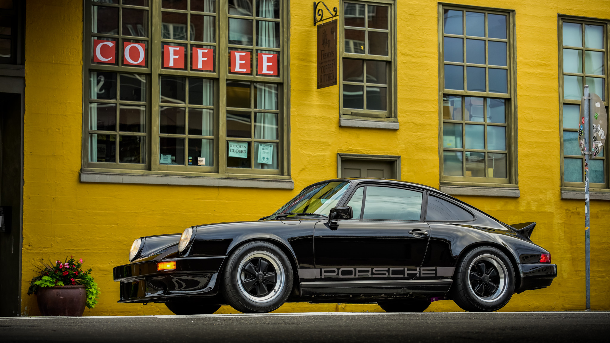 Black Car Car Old Car Porsche 911sc Sport Car 2048x1152