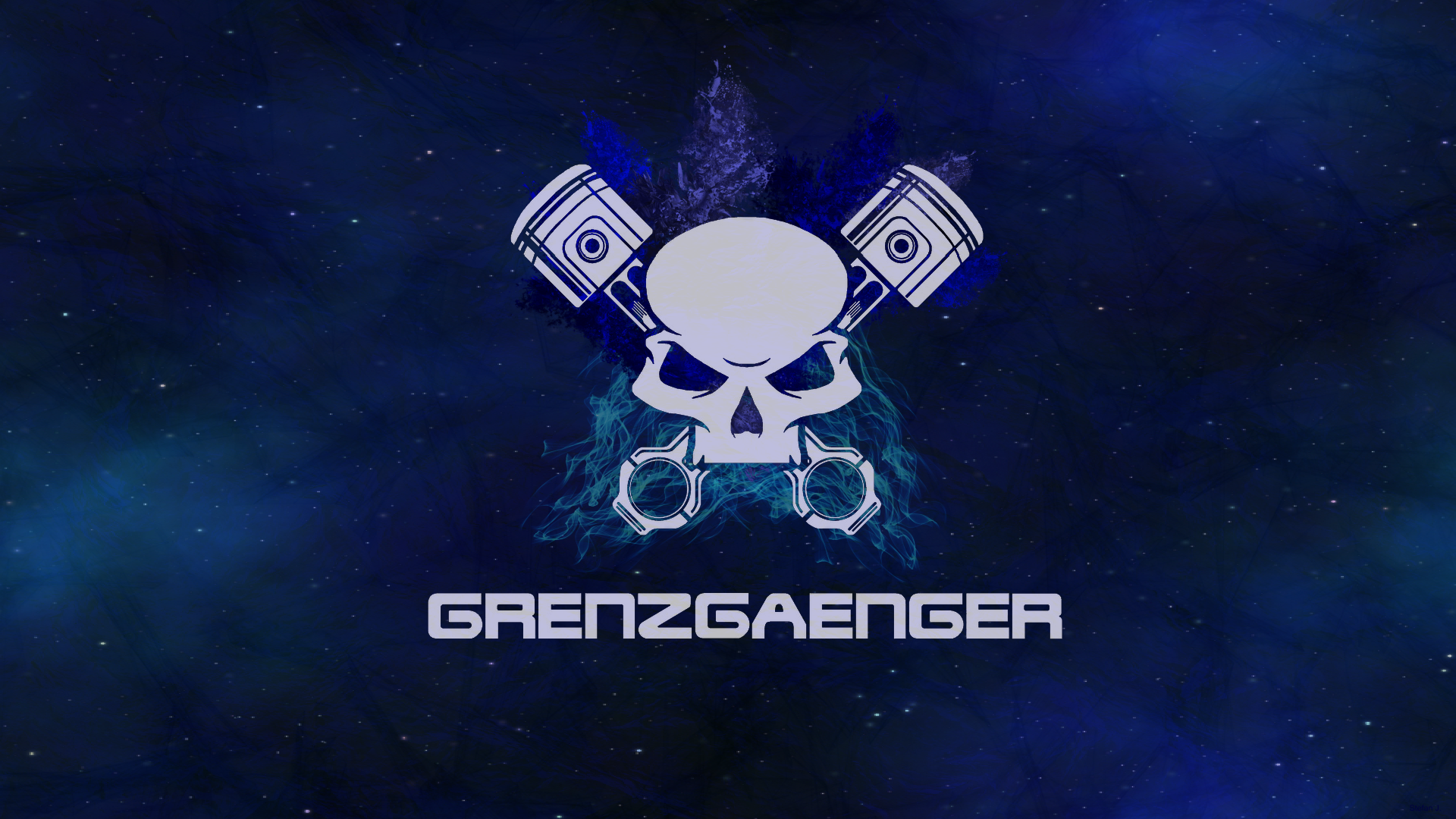 Blue Grenzgaenger Logo Motorcycle Club 1920x1080