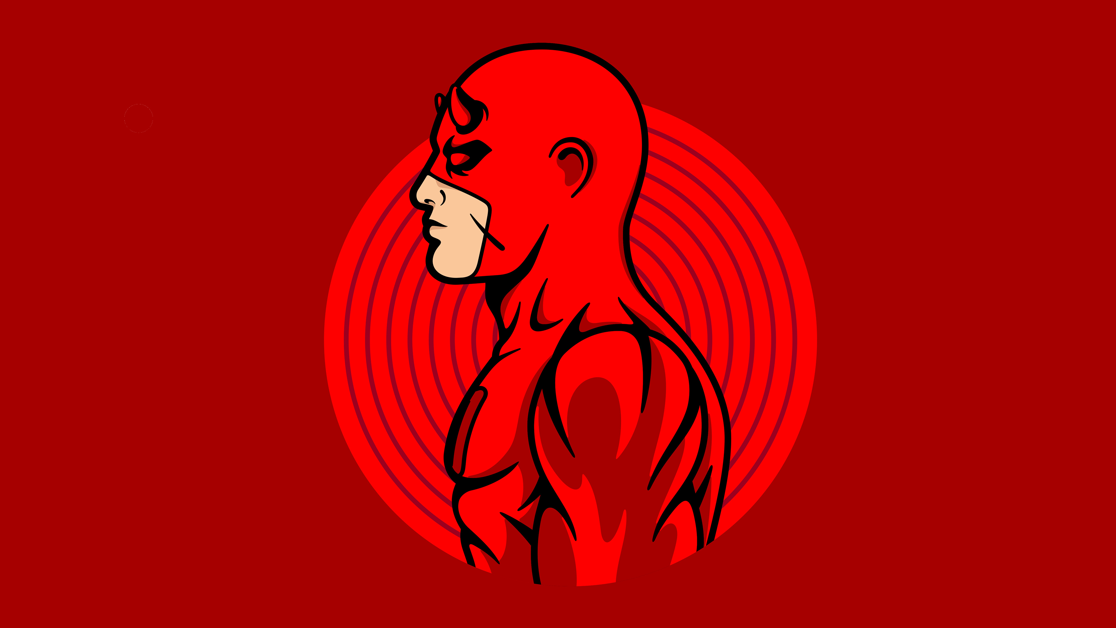 Daredevil Marvel Comics Minimalist Red 3840x2160
