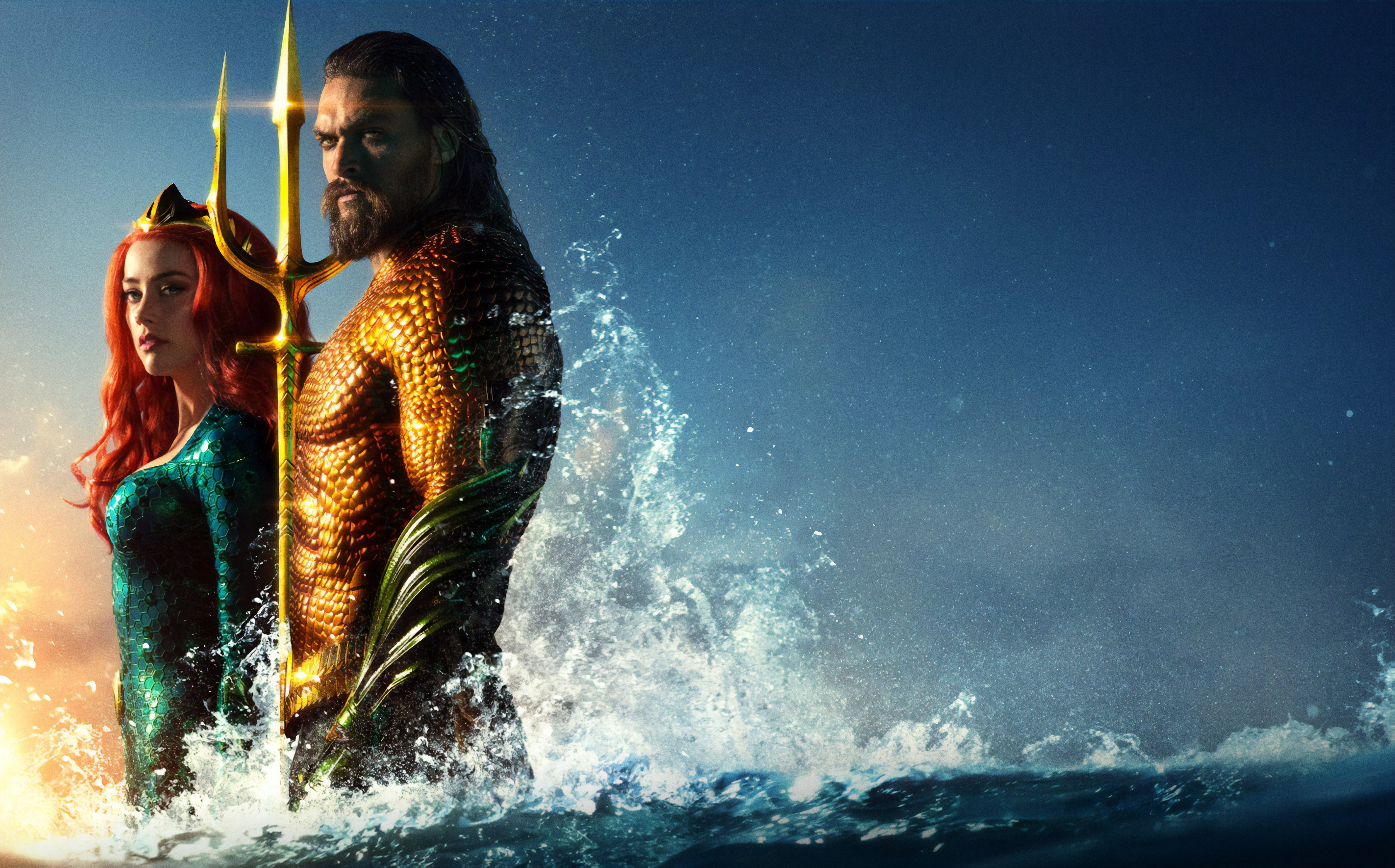 Amber Heard Aquaman Aquaman Movie Arthur Curry Dc Comics Jason Momoa Mera Dc Comics 6400x3984