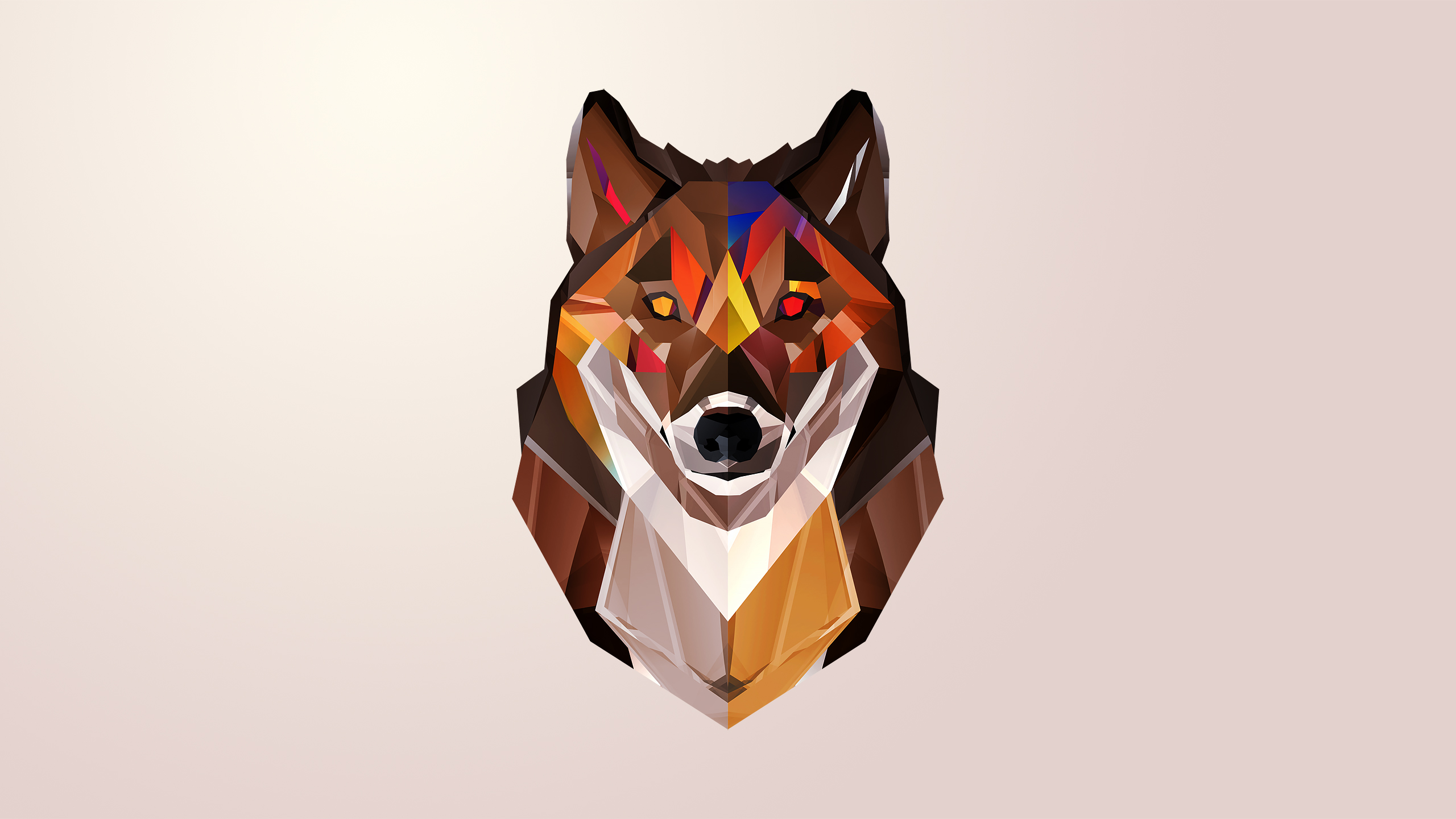 Facets Polygon Wolf 2560x1440