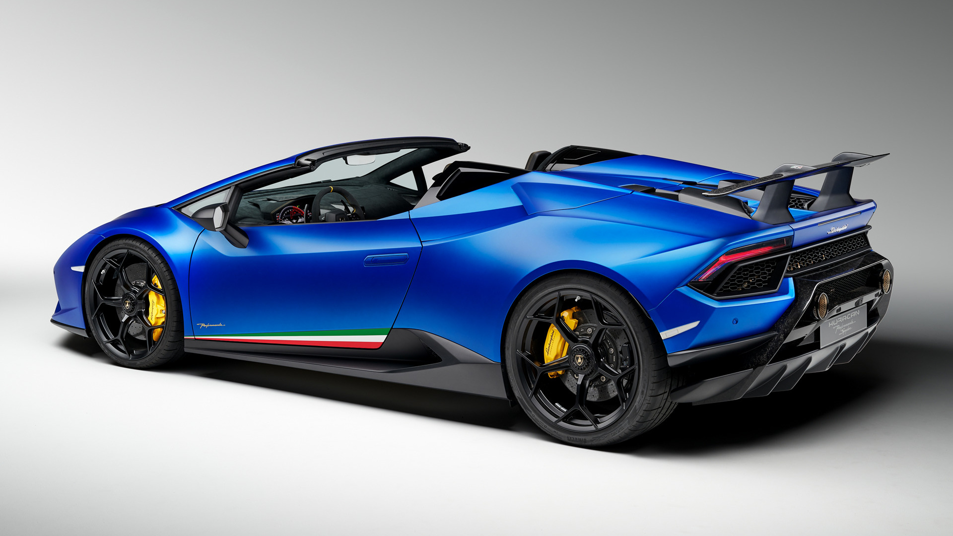 Blue Car Car Lamborghini Huracan Performante Spyder Sport Car 1920x1080