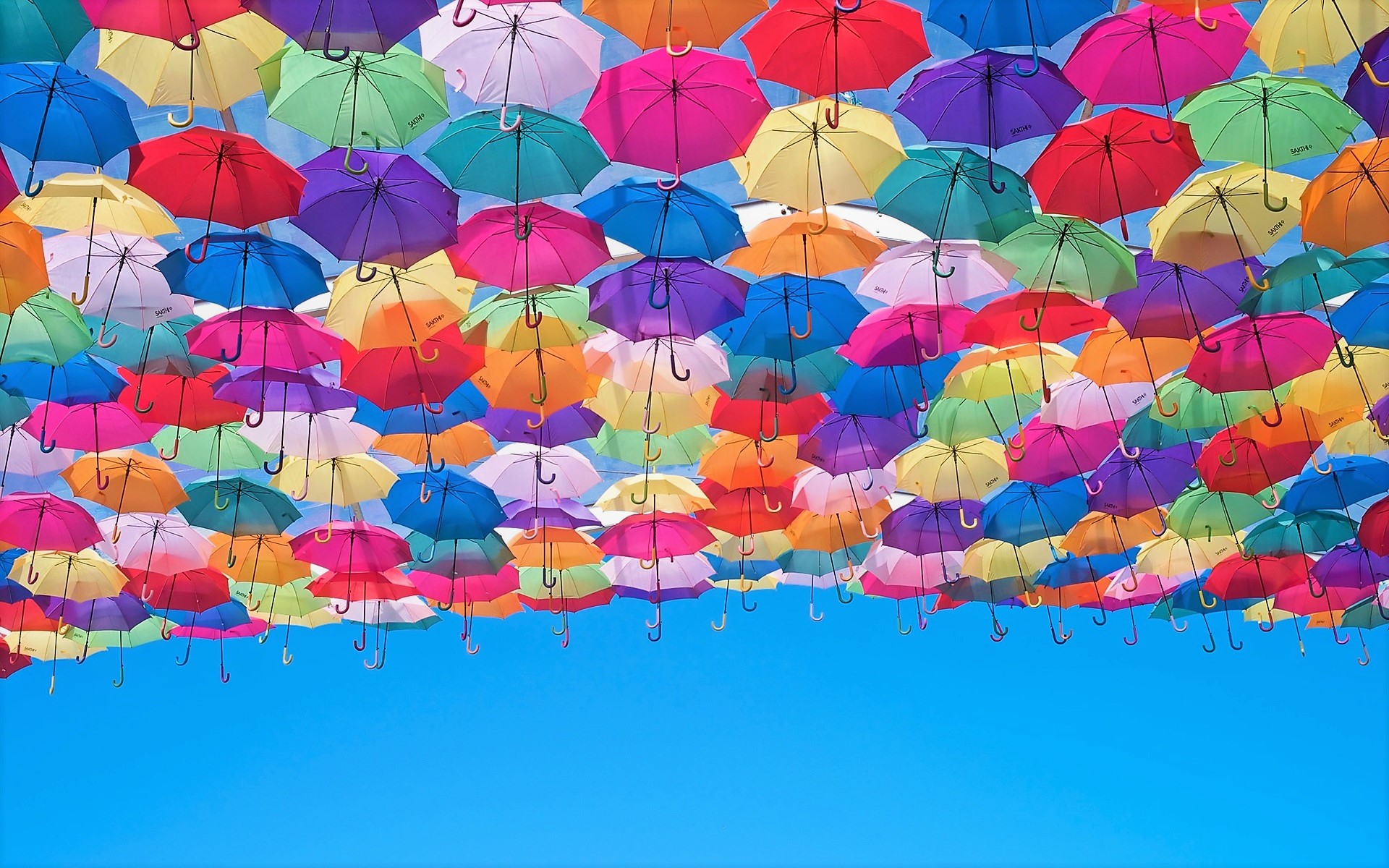 Artistic Colorful Colors Umbrella 1920x1200