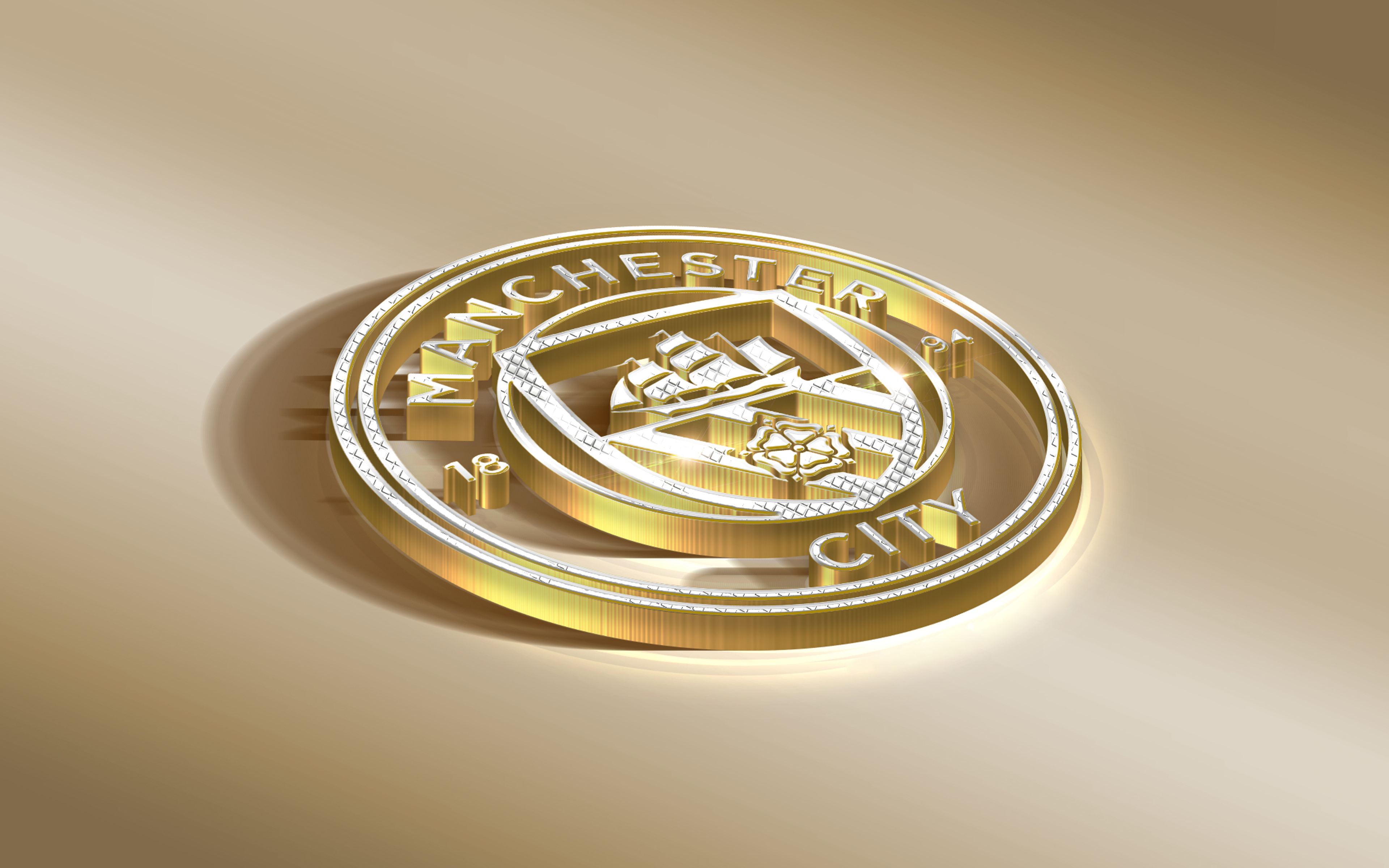 Emblem Logo Manchester City F C Soccer 3840x2400