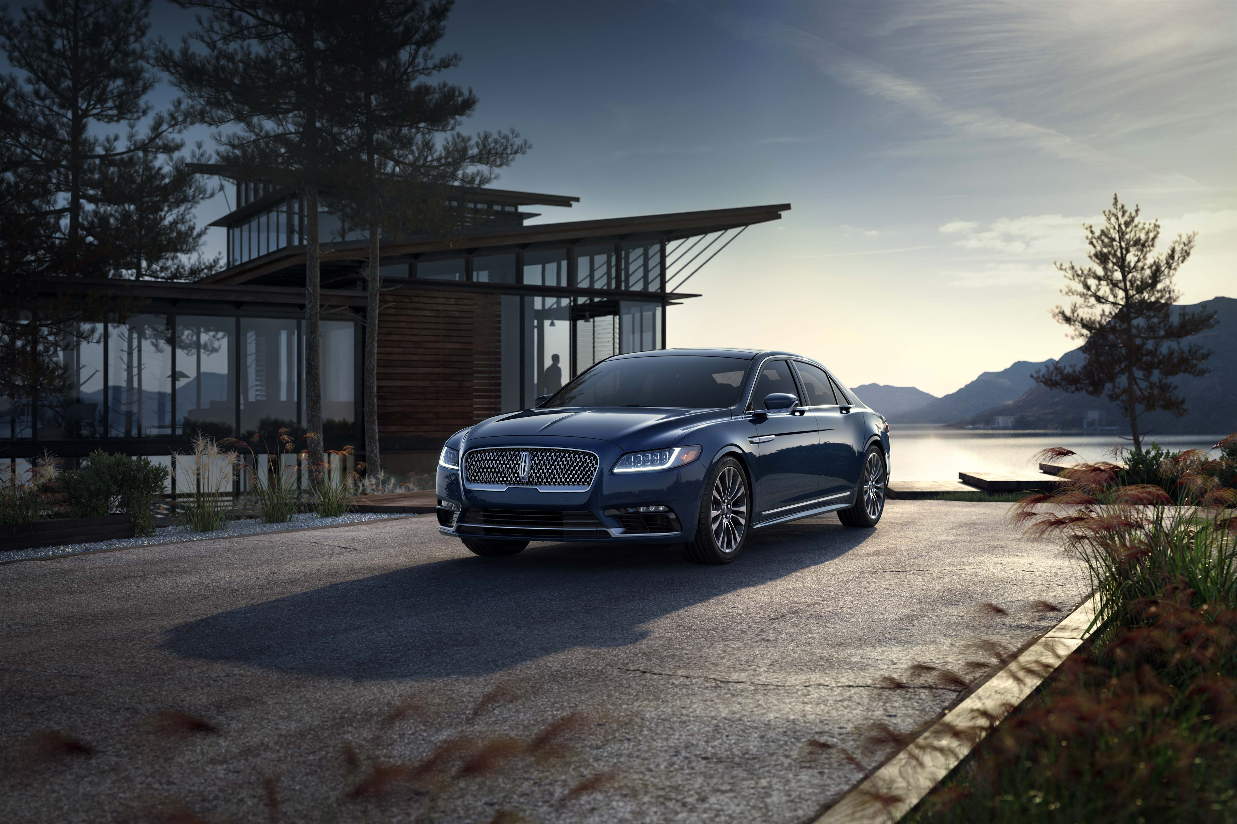 Blue Car Car Lincoln Lincoln Continental Luxury Car Vehicle 4096x2731