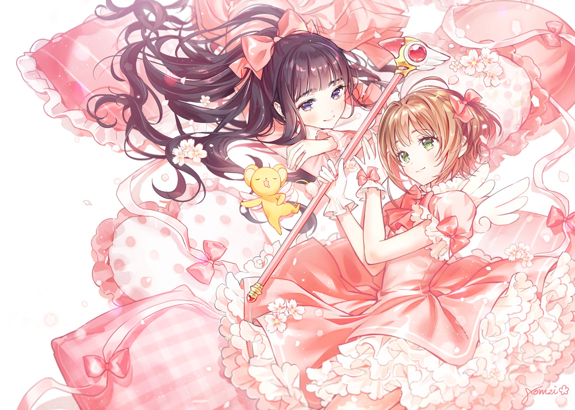 Keroberos Card Captor Sakura Sakura Kinomoto Tomoyo Daidouji 1920x1370