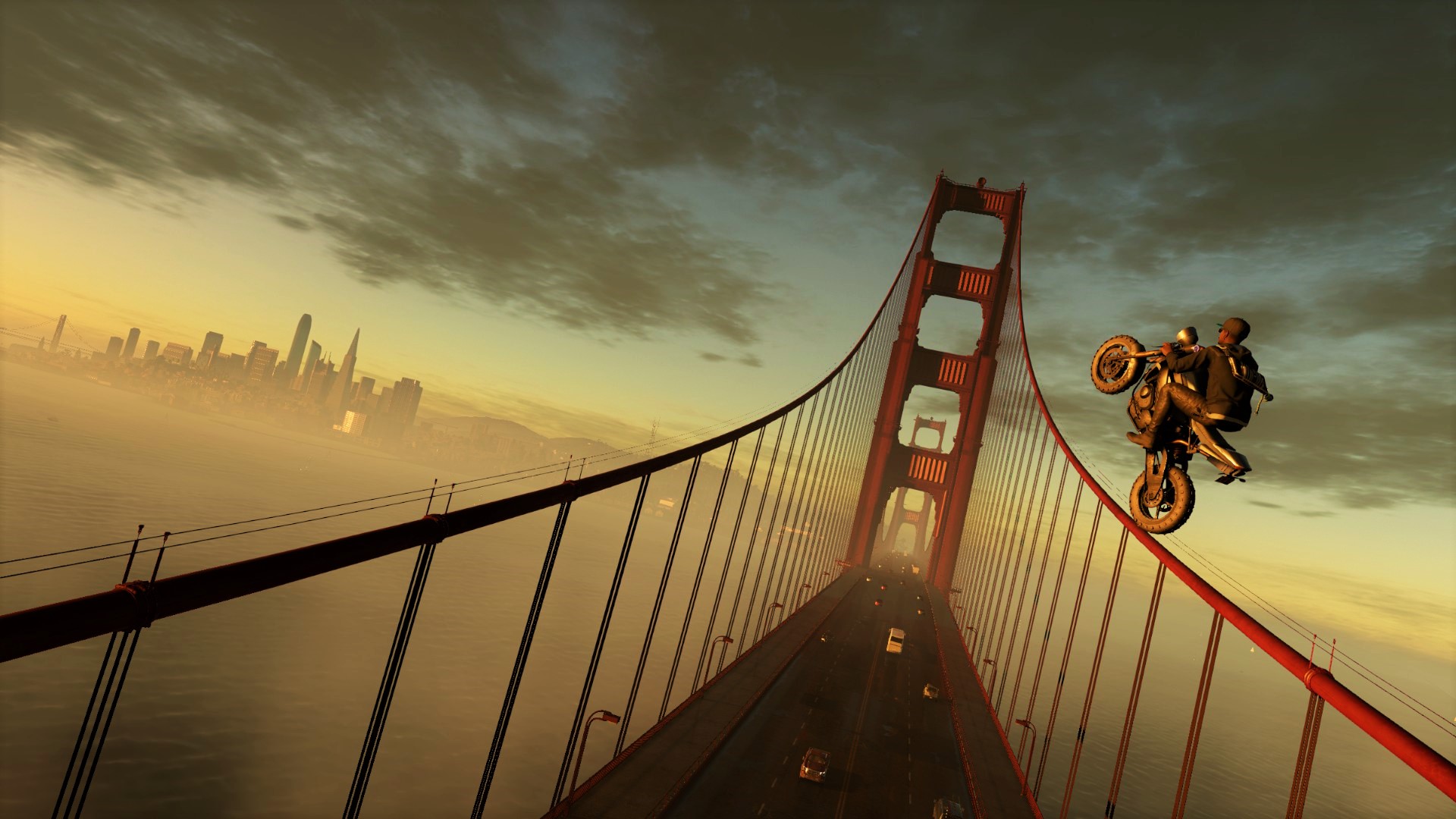 Golden Gate Motorcycle San Francisco Watch Dogs 2 1920x1080