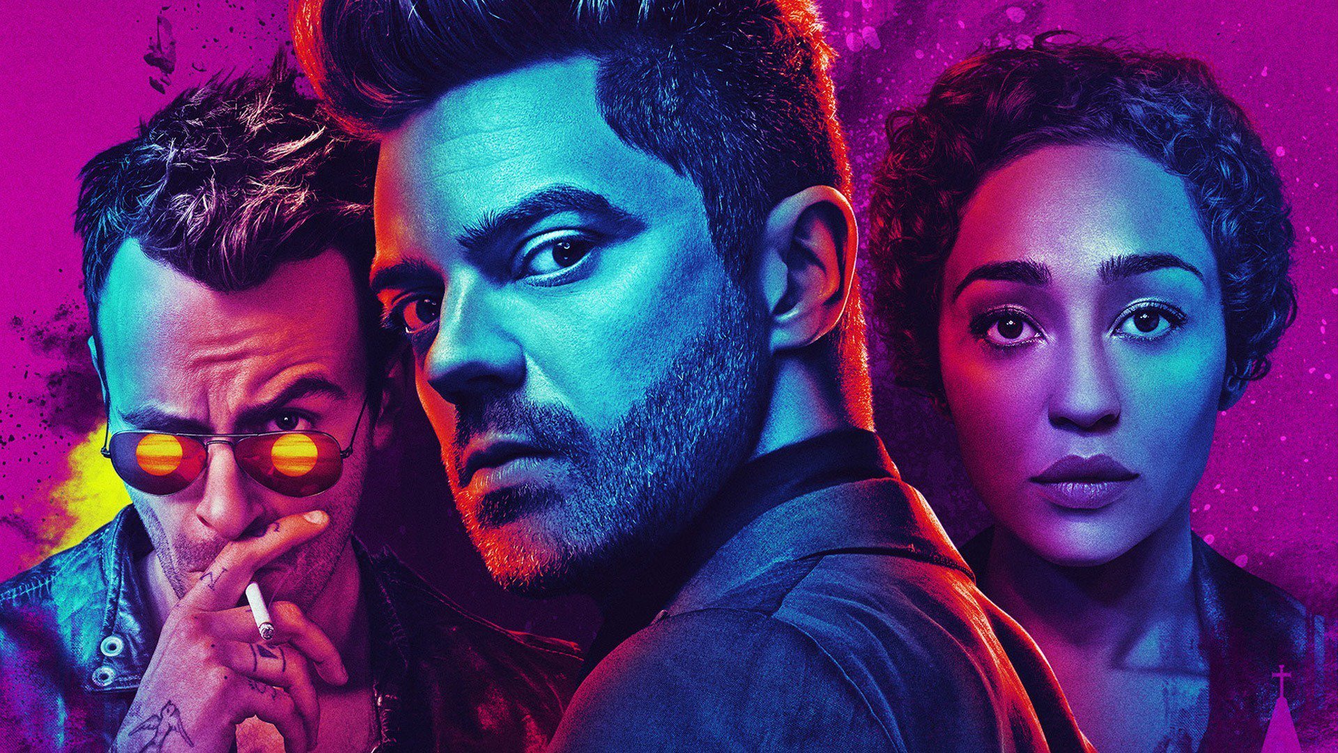 Cassidy Preacher Dominic Cooper Jesse Custer Joseph Gilgun Ruth Negga Smoking Tulip O 039 Hare 1920x1080