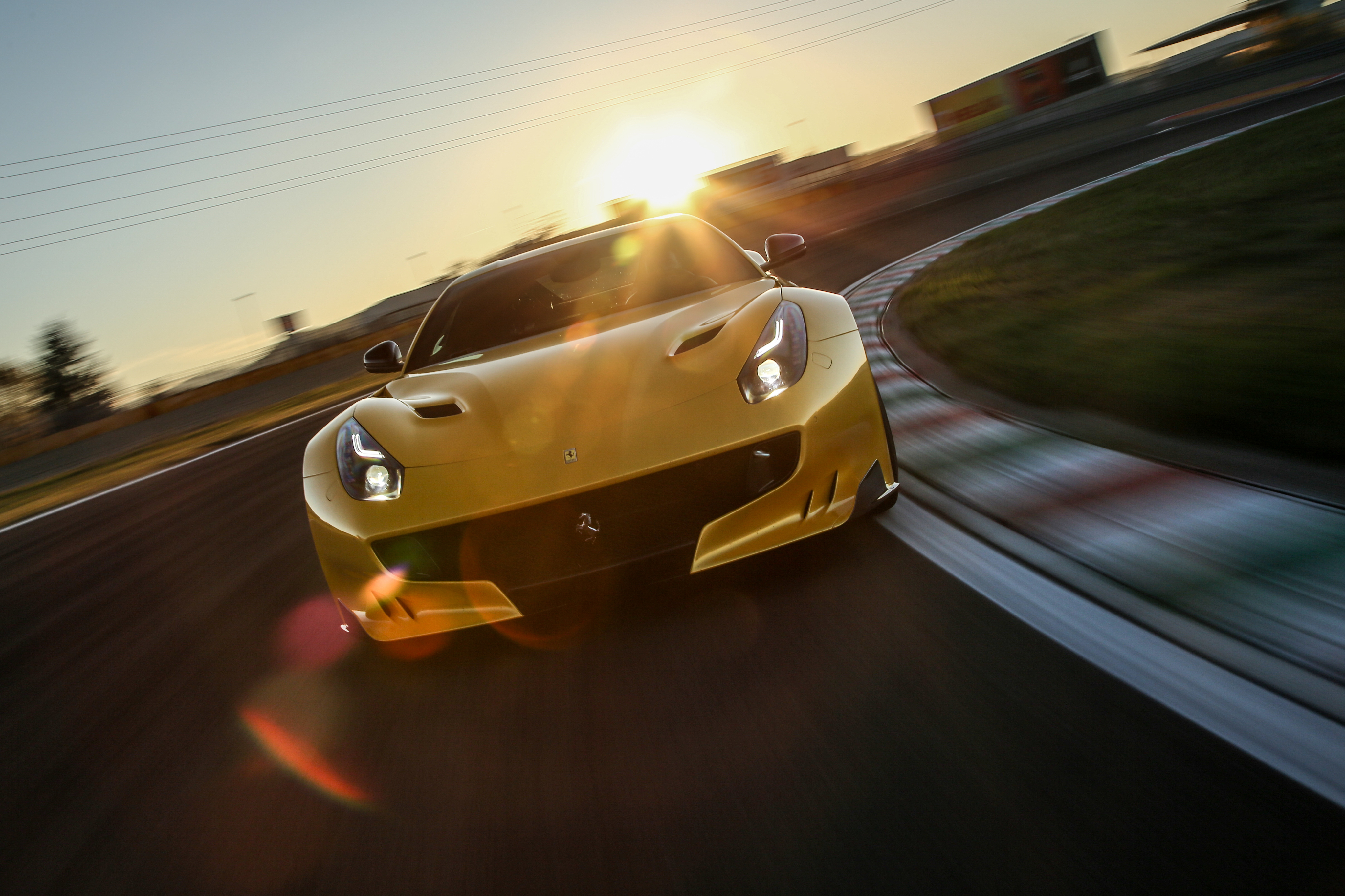 Car Ferrari Ferrari F12berlinetta Sport Car Supercar Vehicle Yellow Car 4096x2731