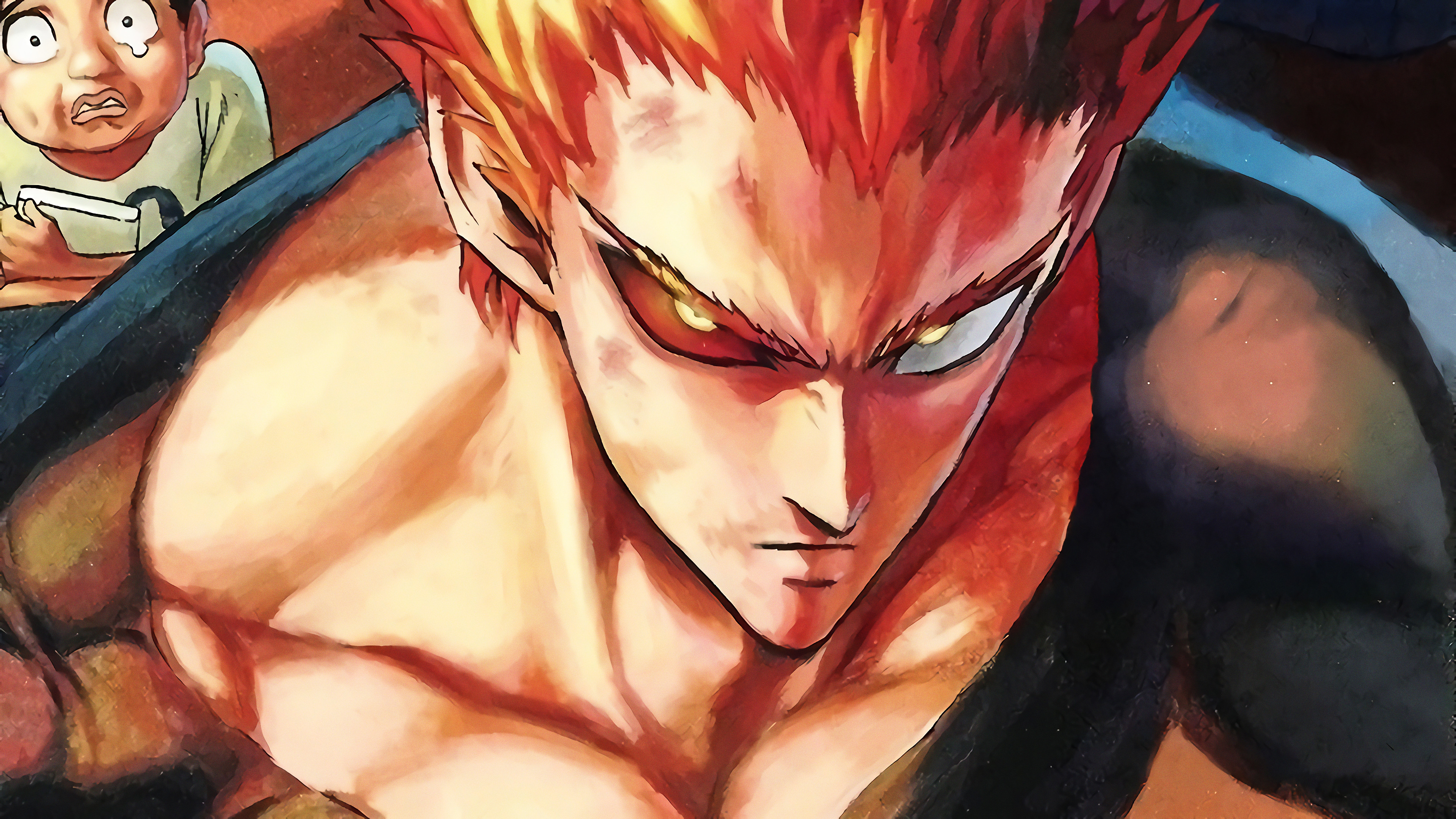 Boy Garou One Punch Man One Punch Man One Punch Man Season 2 Tears Yellow Eyes 3840x2160