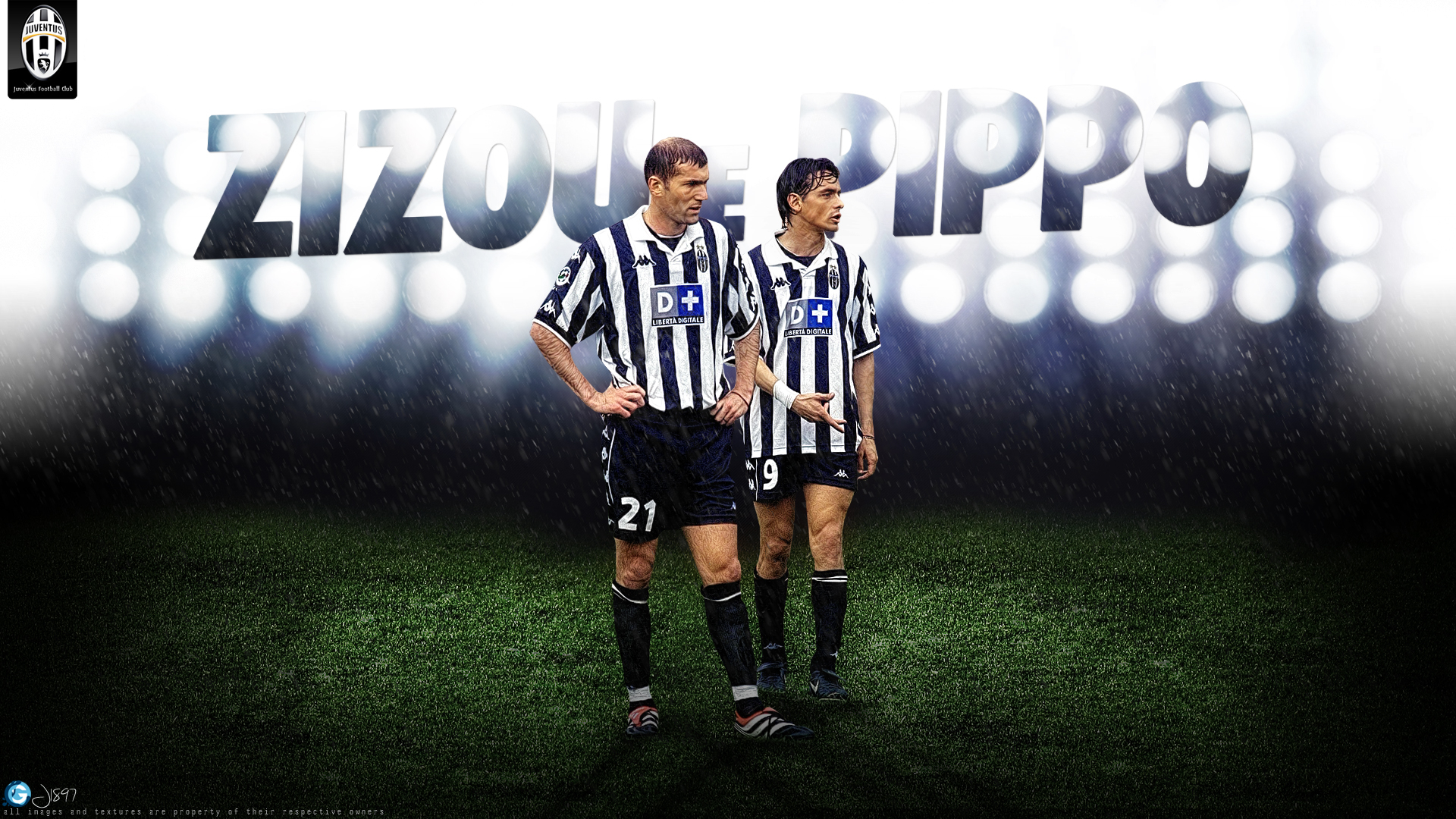 Filippo Inzaghi Juventus F C Soccer Zinedine Zidane 1920x1080