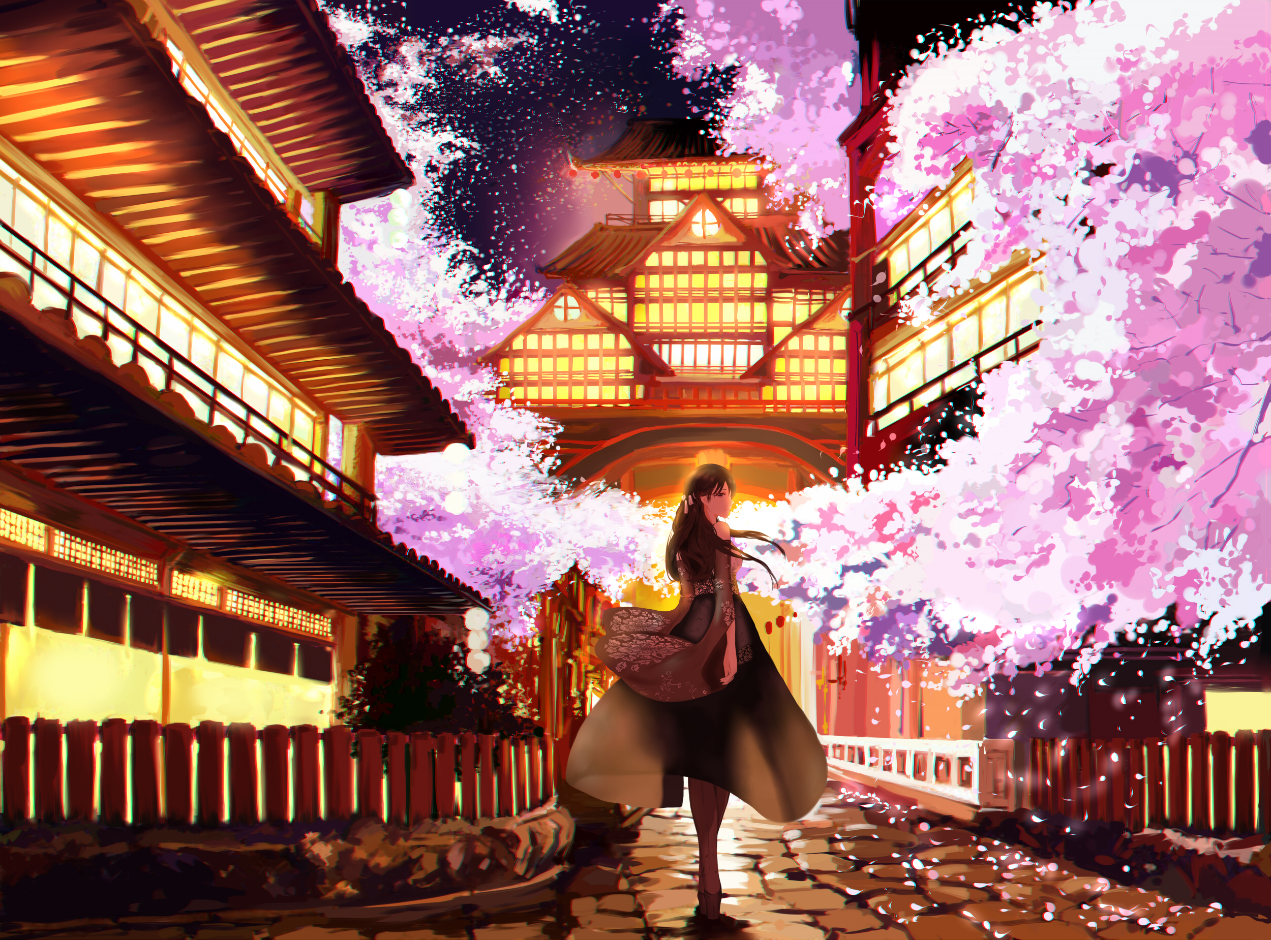 Maiden Night Sakura Shrine 2500x1850