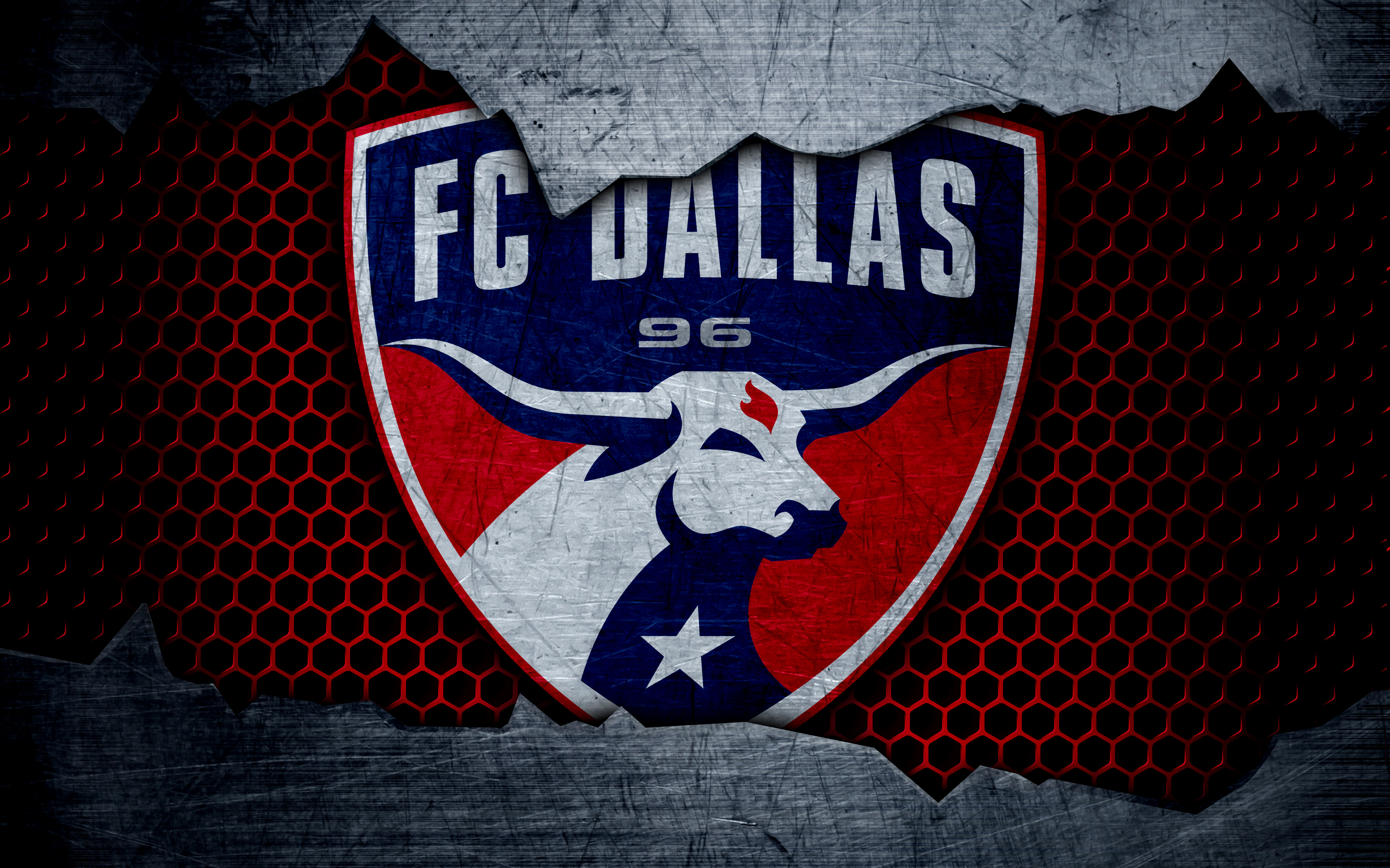 Emblem Fc Dallas Logo Mls Soccer 3840x2400