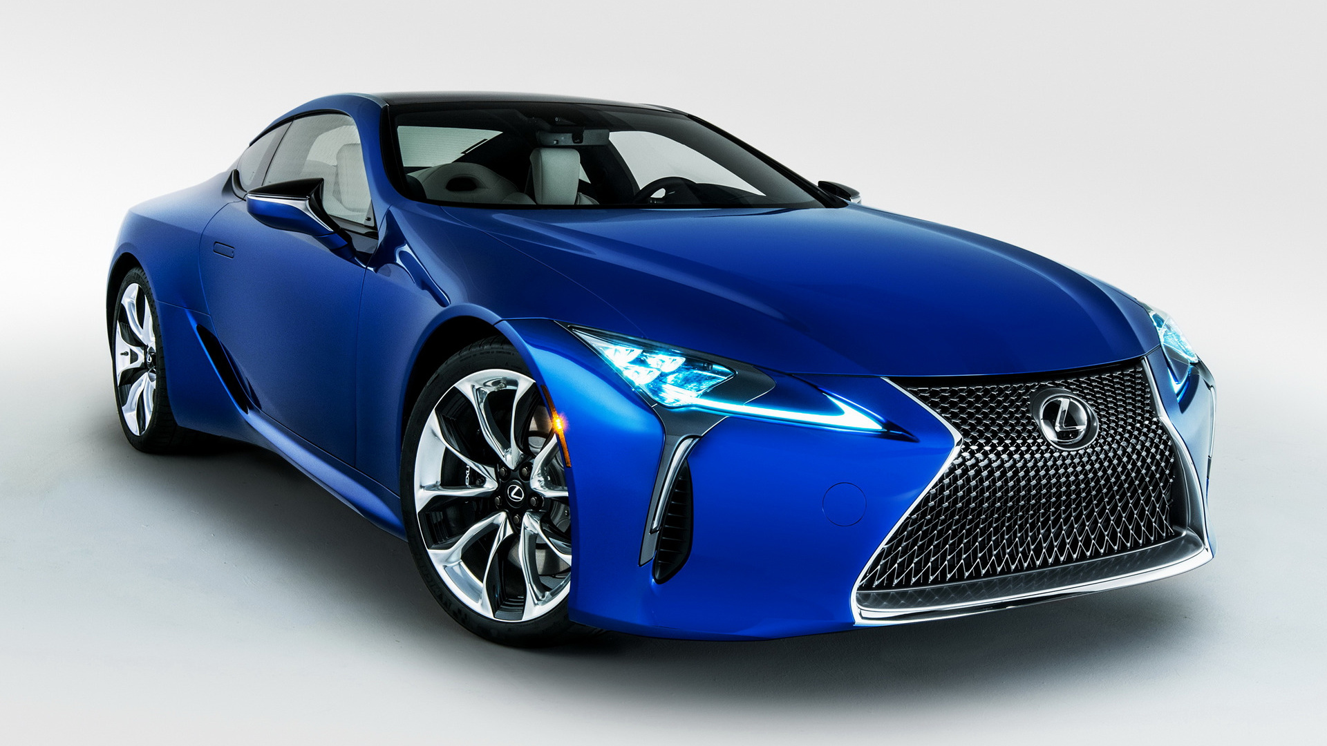 Blue Car Coupe Grand Tourer Lexus Lc 500 Luxury Car 1920x1080