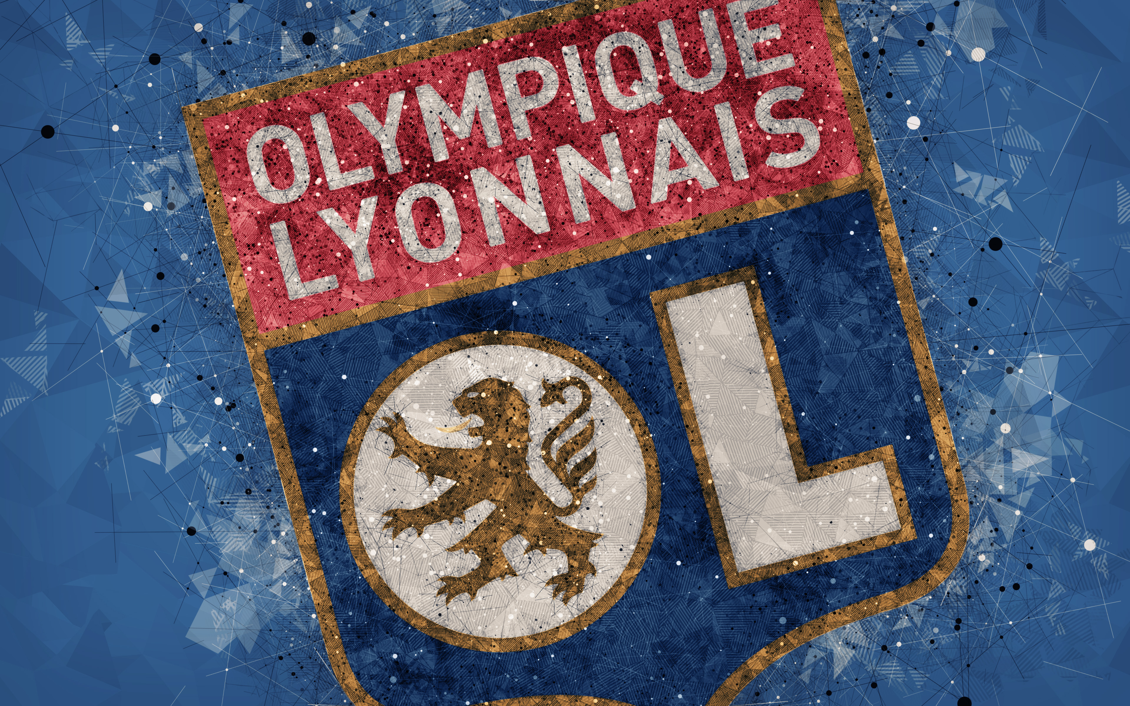 Emblem Logo Olympique Lyonnais Soccer 3840x2400