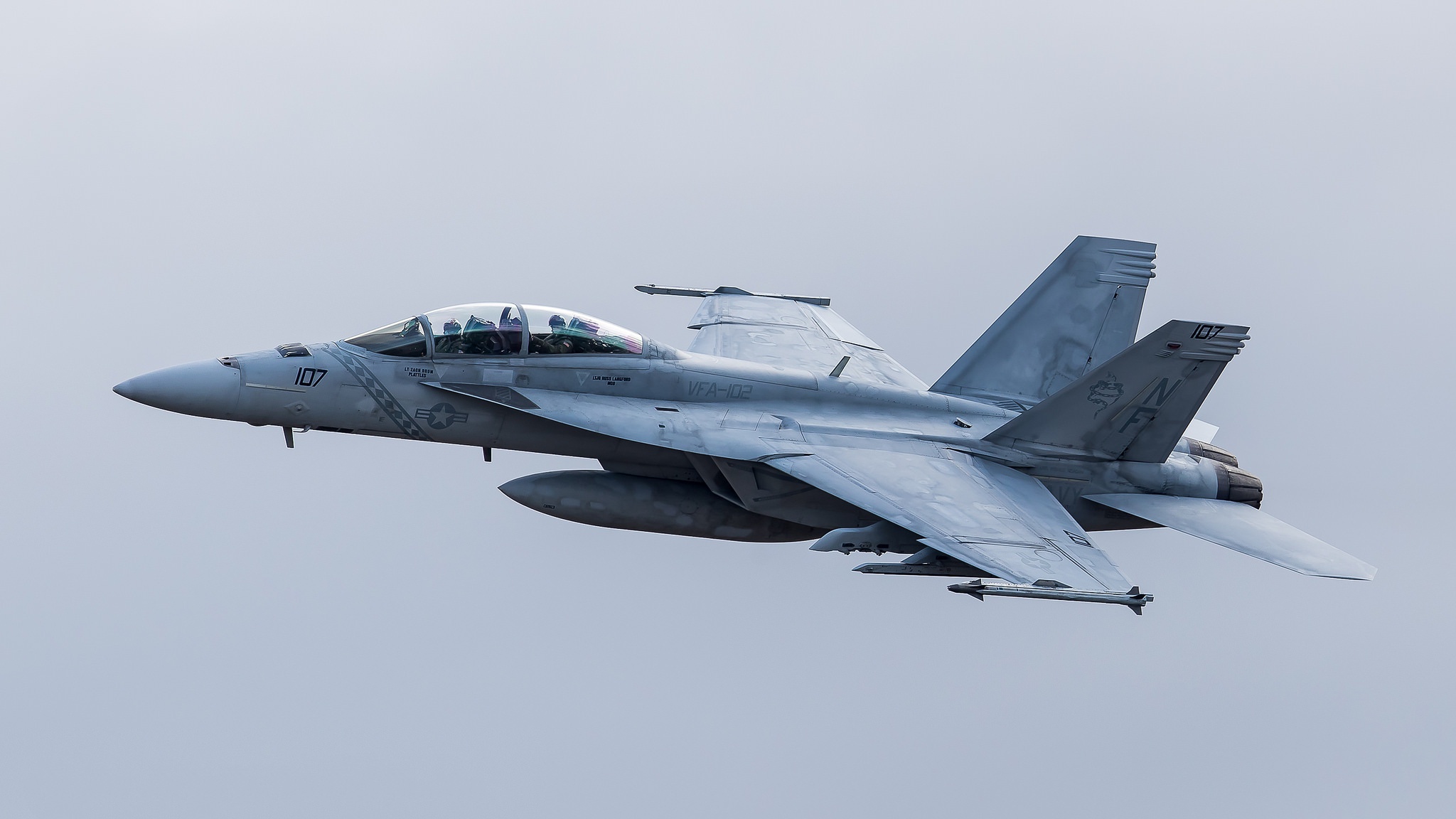 Aircraft Boeing F A 18e F Super Hornet Jet Fighter Warplane 2048x1152