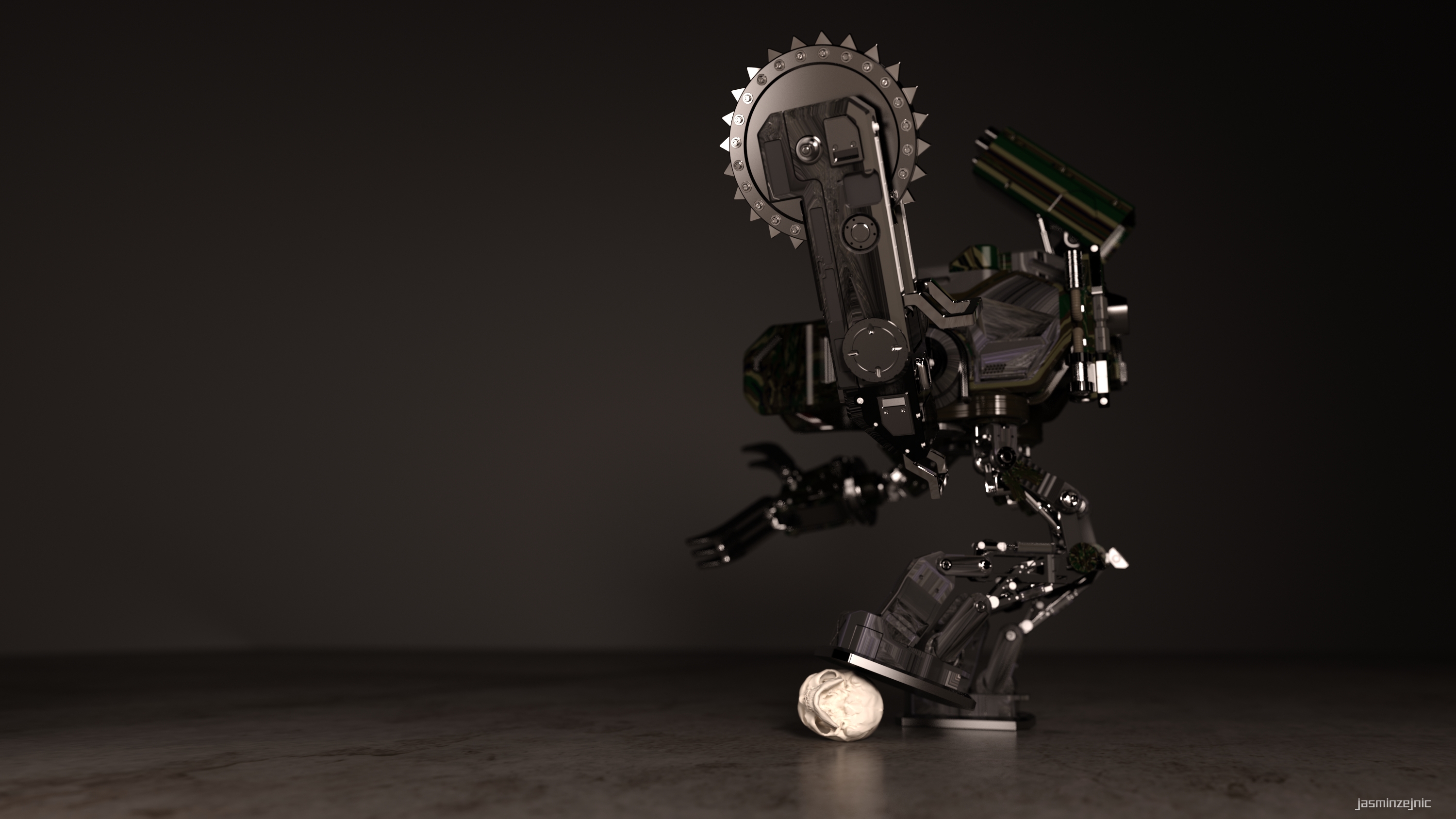 3d Cgi Digital Art High Tech Robot Sci Fi Skull 3000x1688