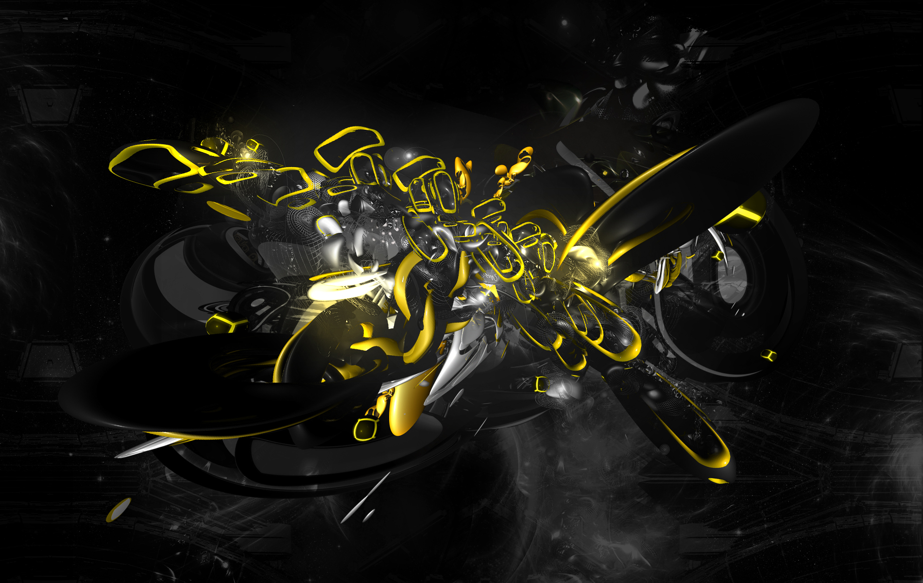 Abstract Yellow 1900x1200