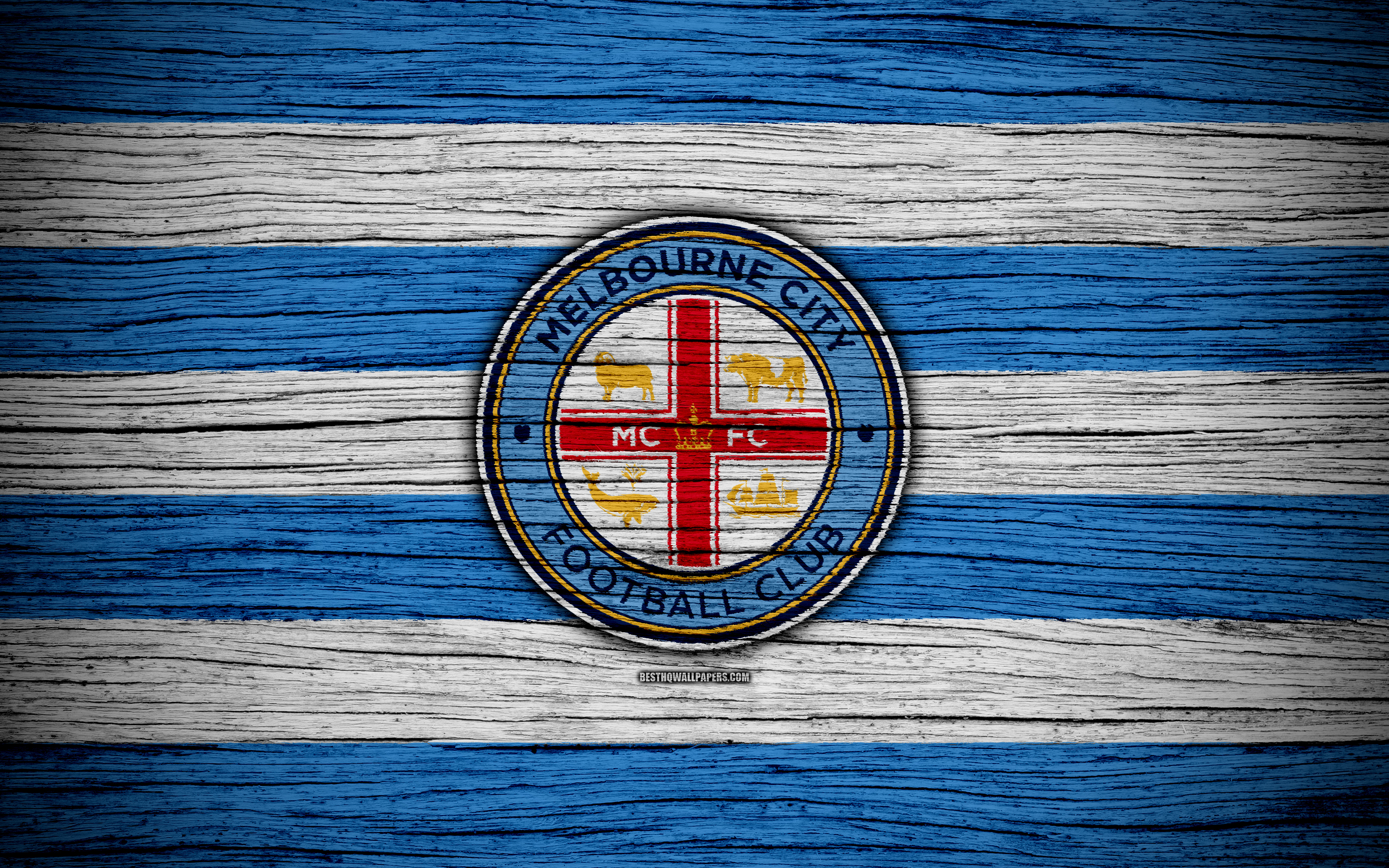 Emblem Logo Melbourne City Fc Soccer 3840x2400