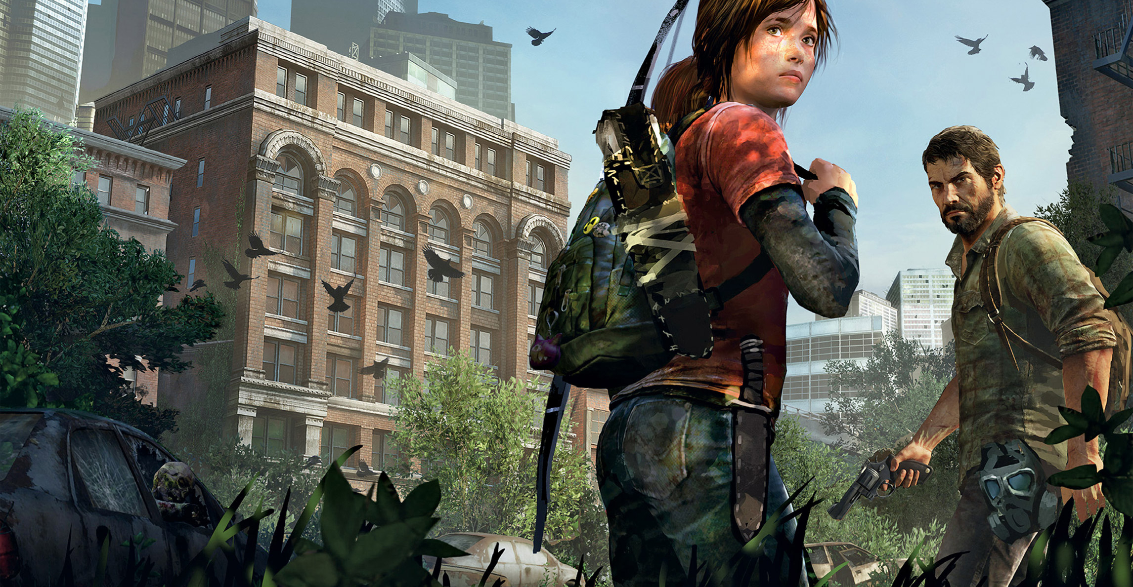 Ellie The Last Of Us Joel The Last Of Us The Last Of Us 2292x1189