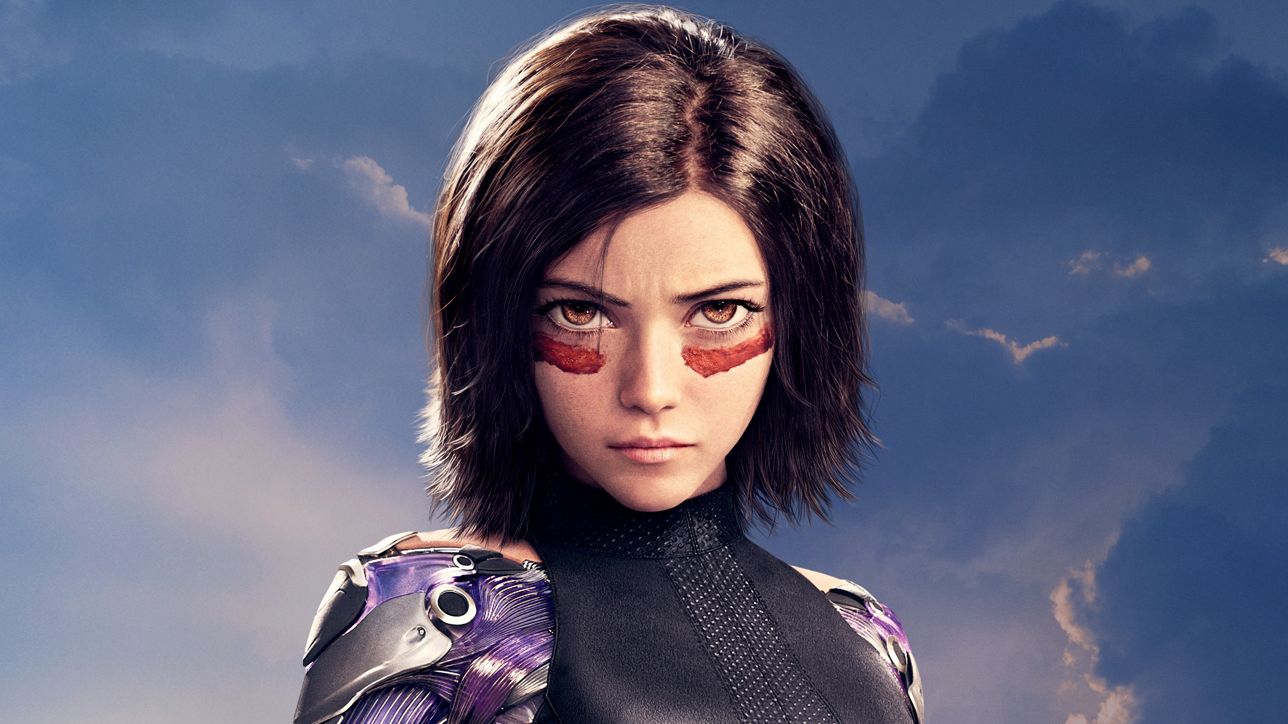 Alita Alita Battle Angel Alita Battle Angel Black Hair Brown Eyes Cyborg 4320x2430