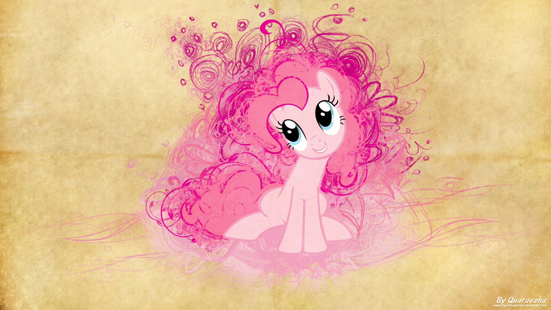 Magic My Little Pony Pie Pinkie Pie Splash Vector 1920x1080