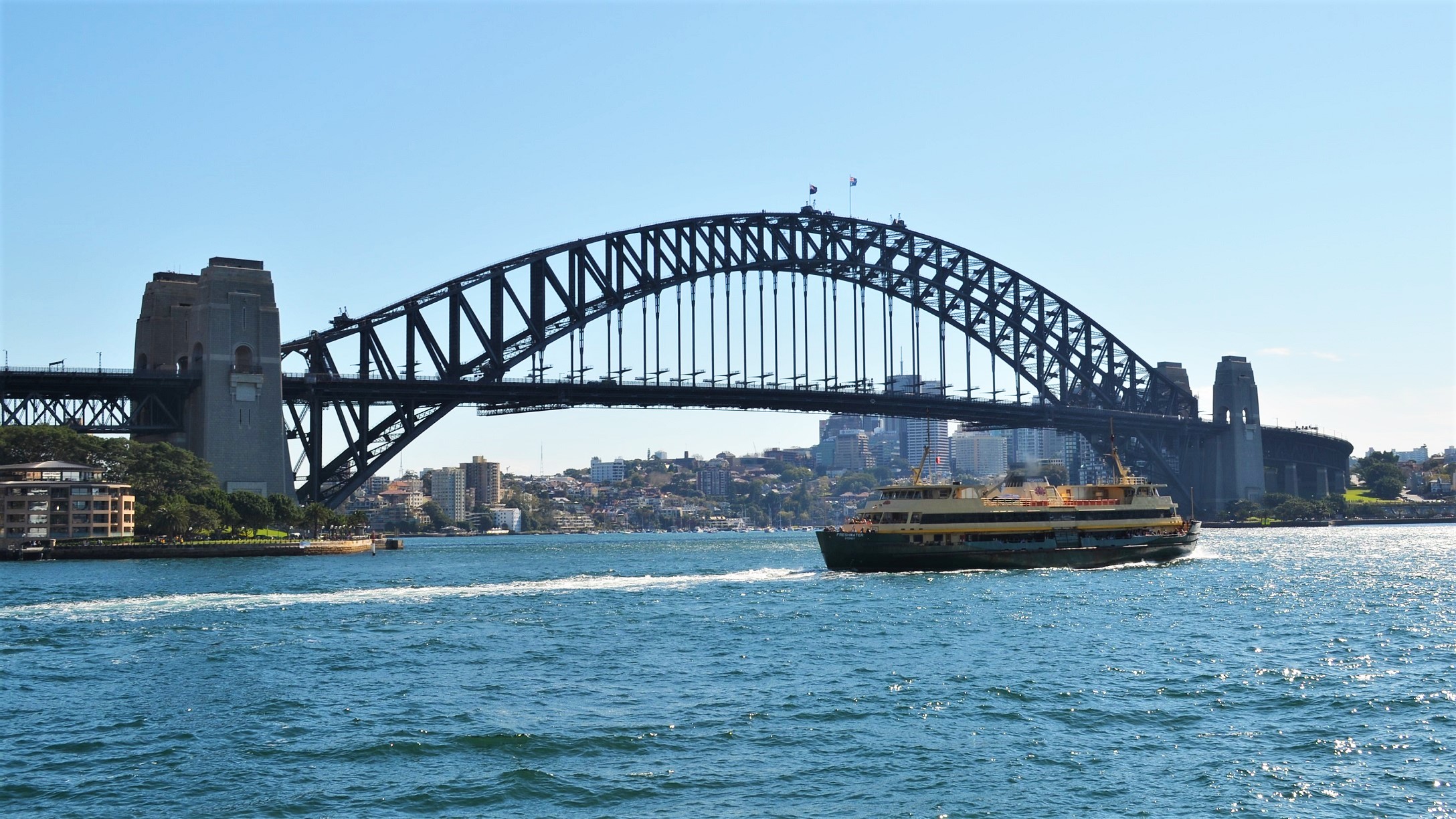 Ferry Sydney Sydney Harbour Bridge 2176x1224