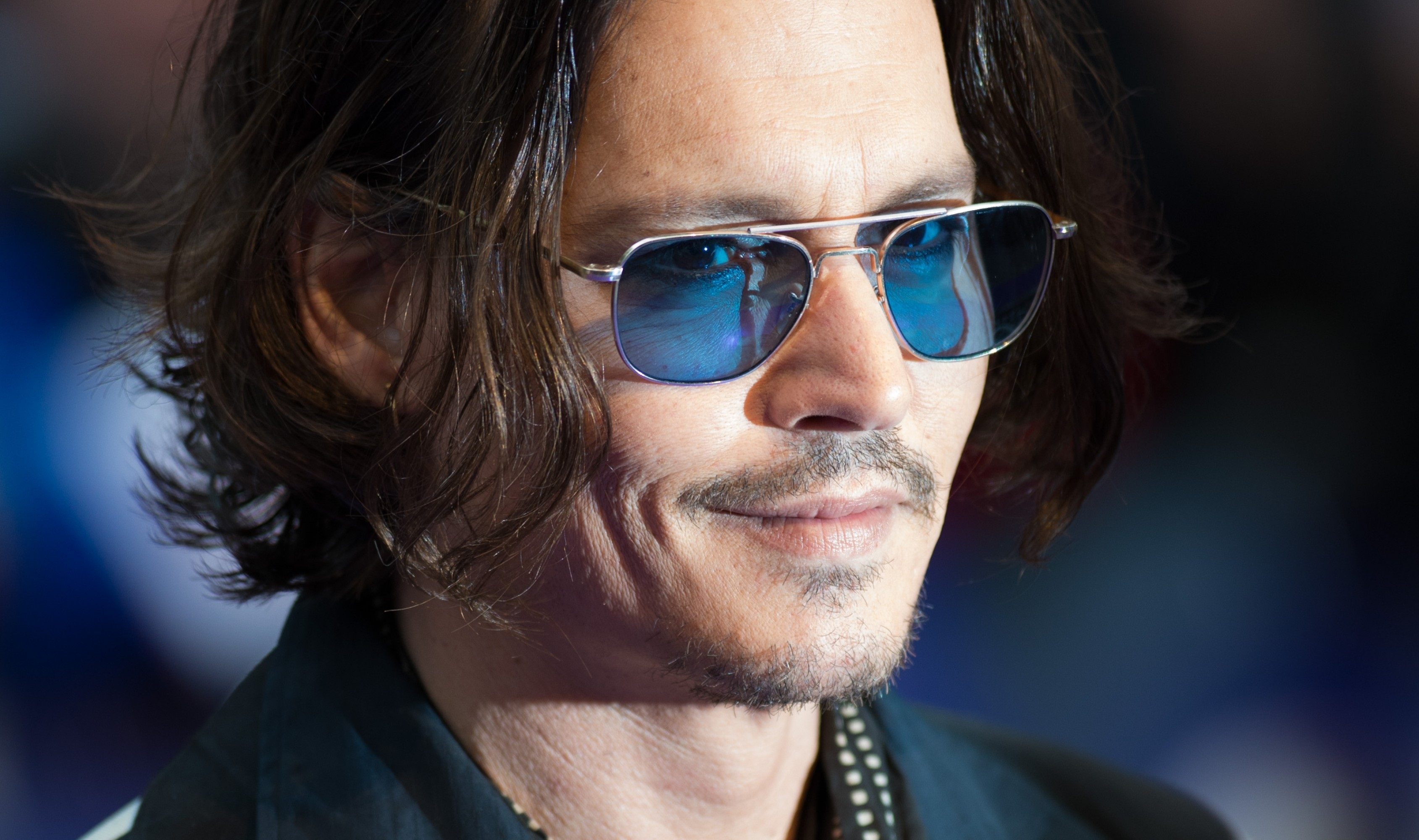 Actor Boy Johnny Depp Man Smile Sunglasses 3378x2000