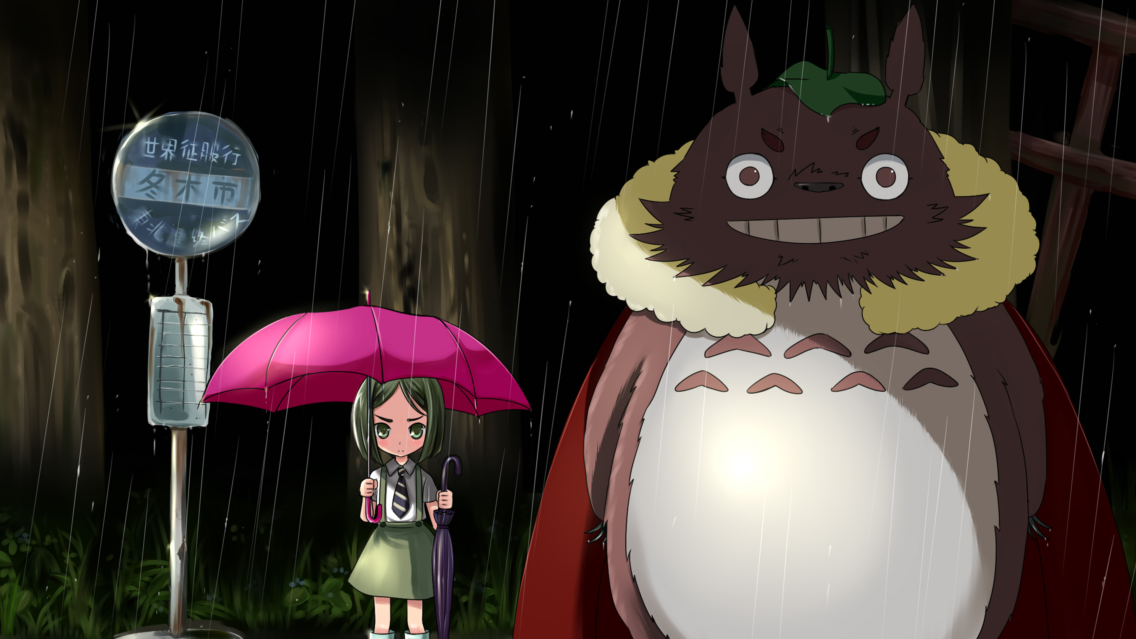 Anime Crossover Fate Zero My Neighbor Totoro 3840x2160