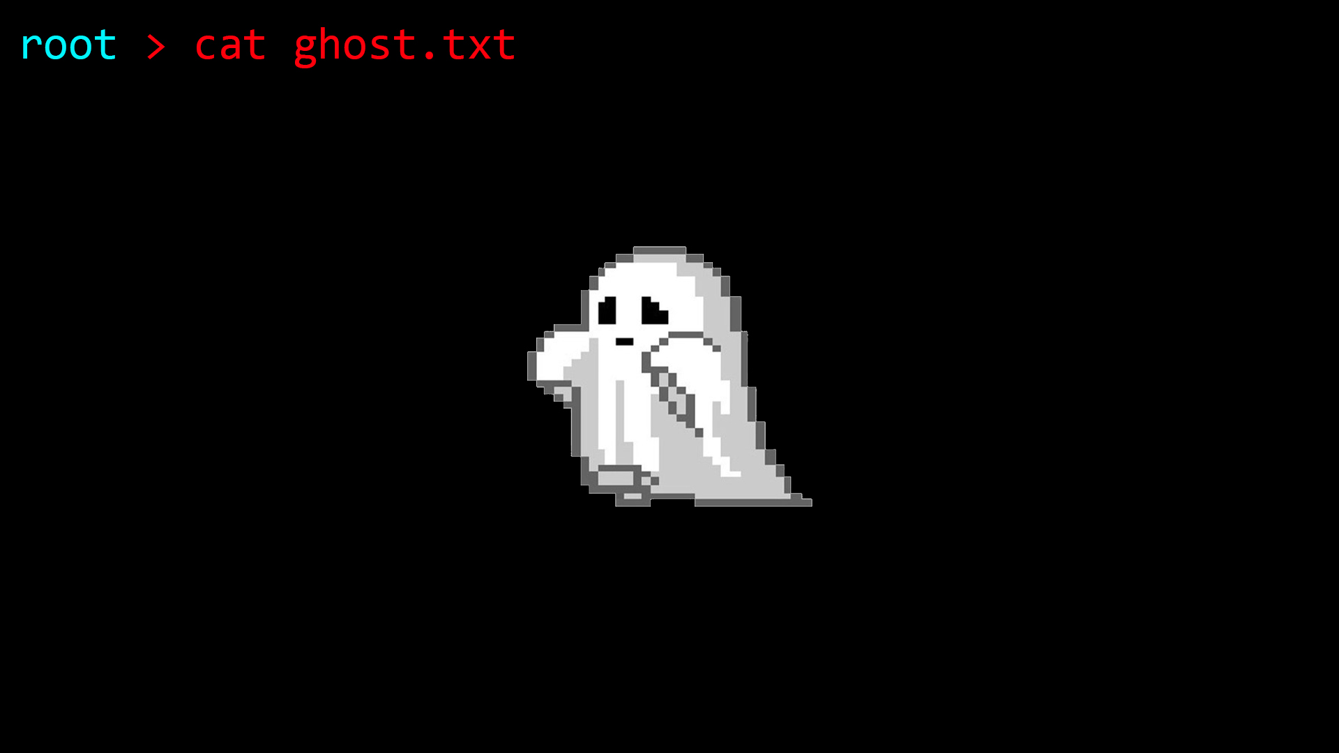 Pixel Art Pixels Ghost Minimalism Black Dark Root Linux Shell Code 1920x1080
