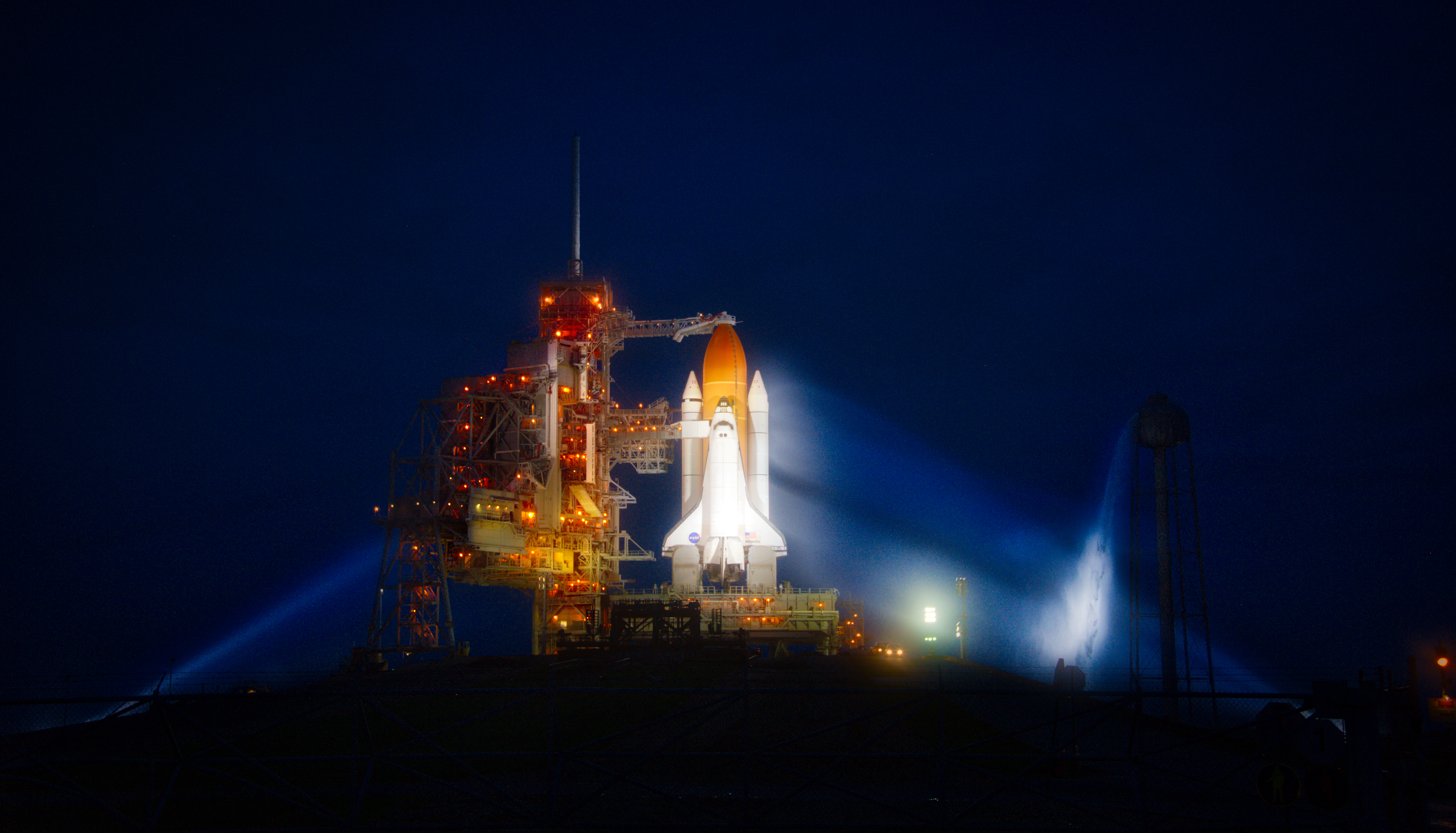 Cape Canaveral Nasa Night Space Shuttle Space Shuttle Atlantis 6048x3463