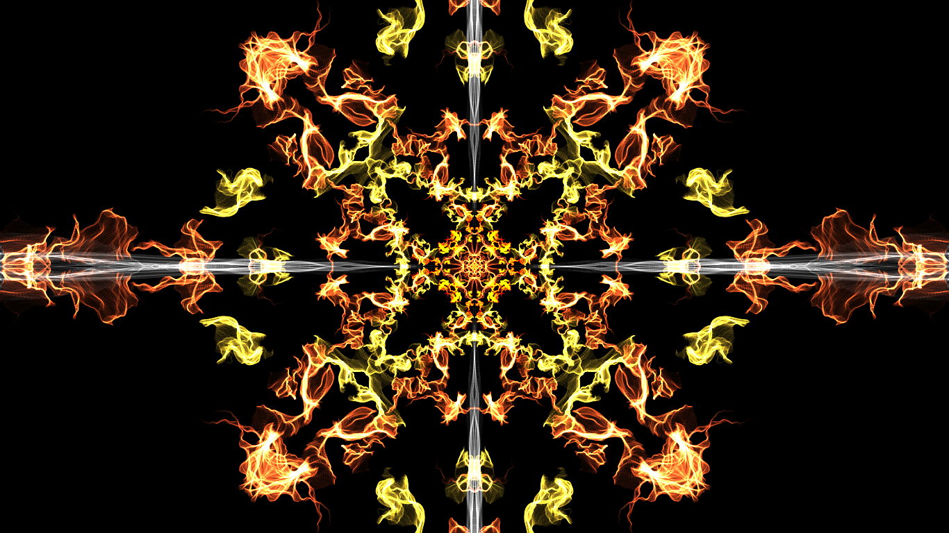 Artistic Generative Yellow Orange Color 1366x768