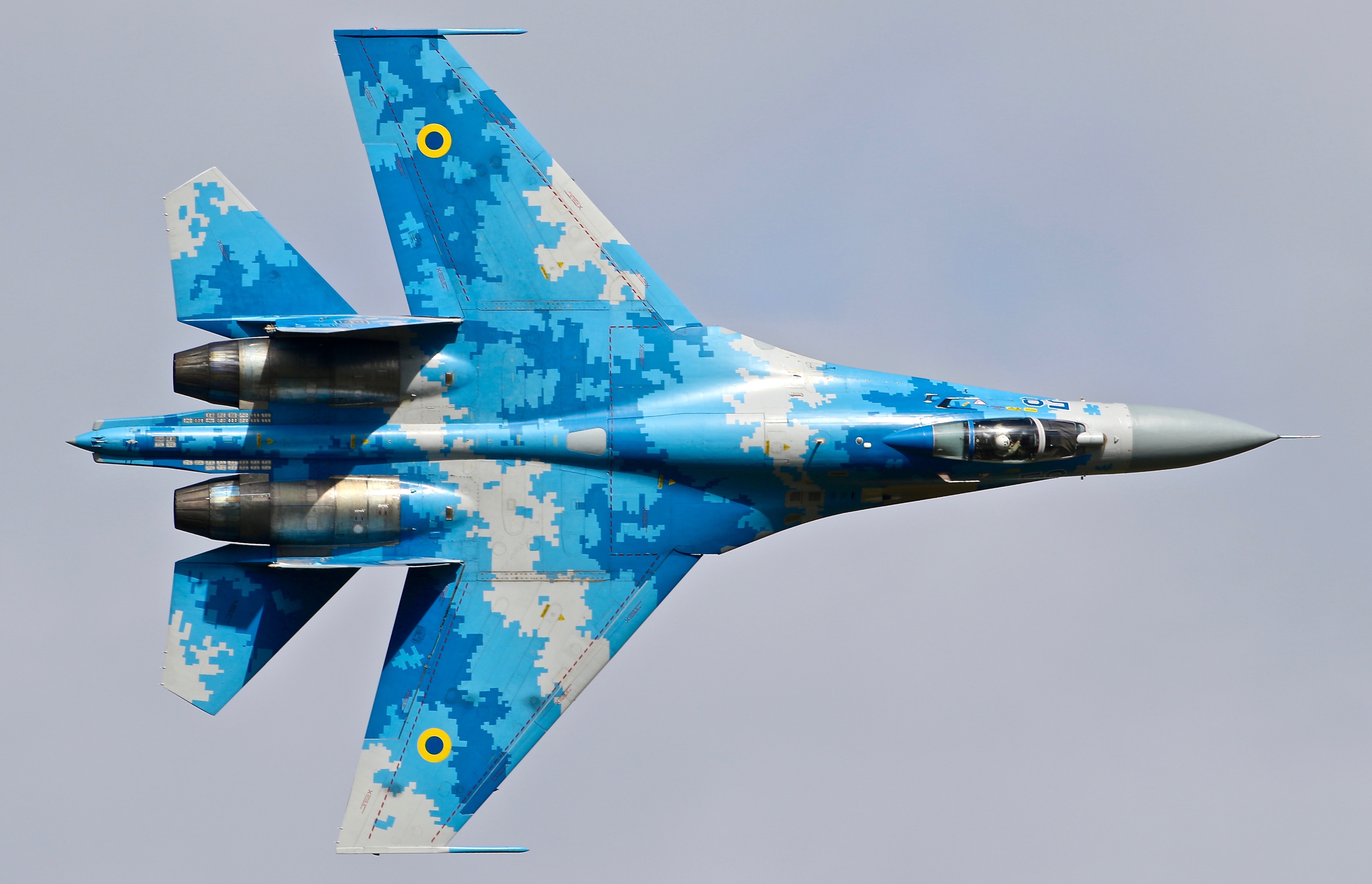 Aircraft Jet Fighter Sukhoi Su 27 Ukrainian Air Force Warplane 4454x2868