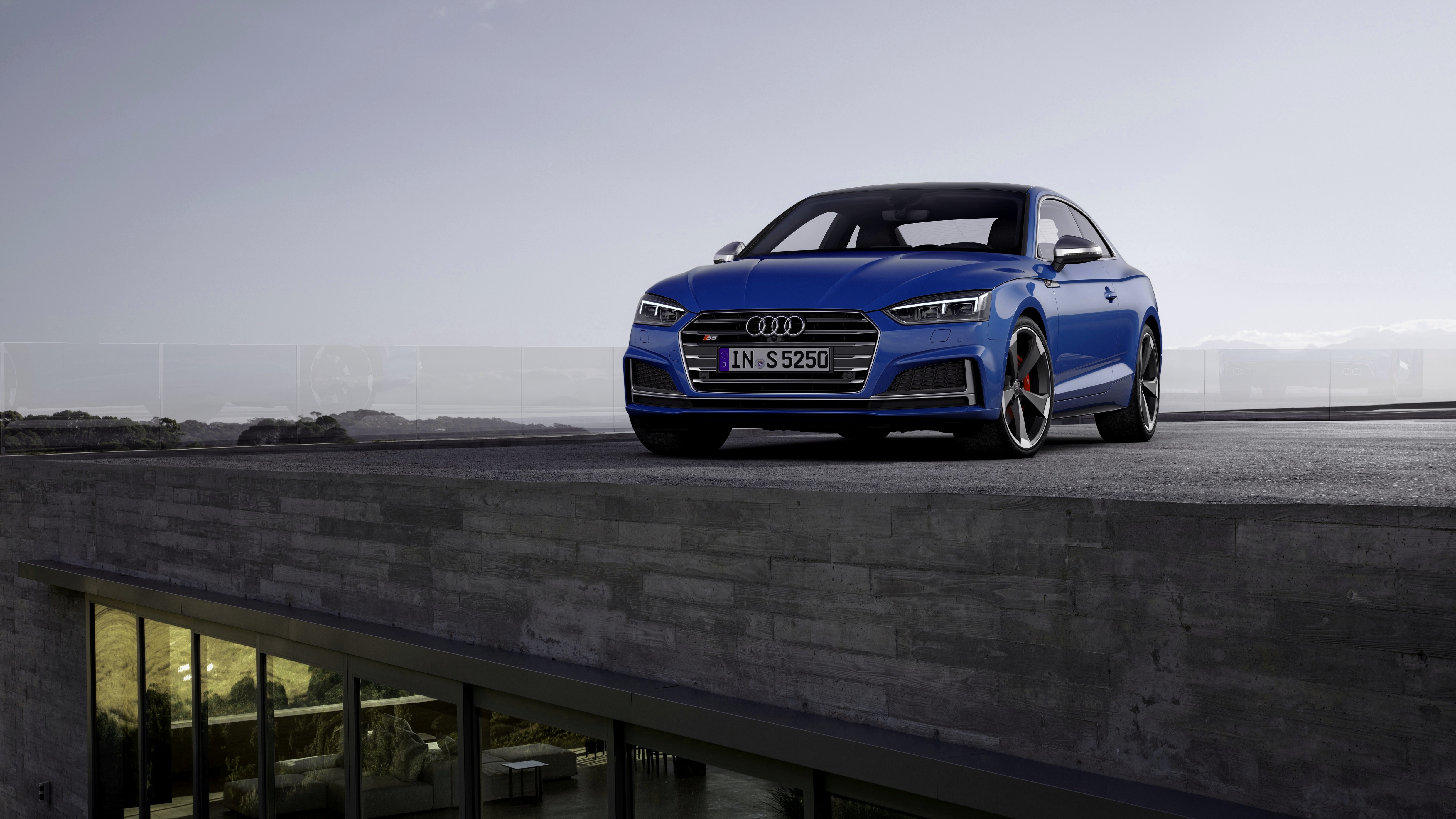 Audi Audi A5 Blue Car Car Luxury Car Vehicle 4961x2791