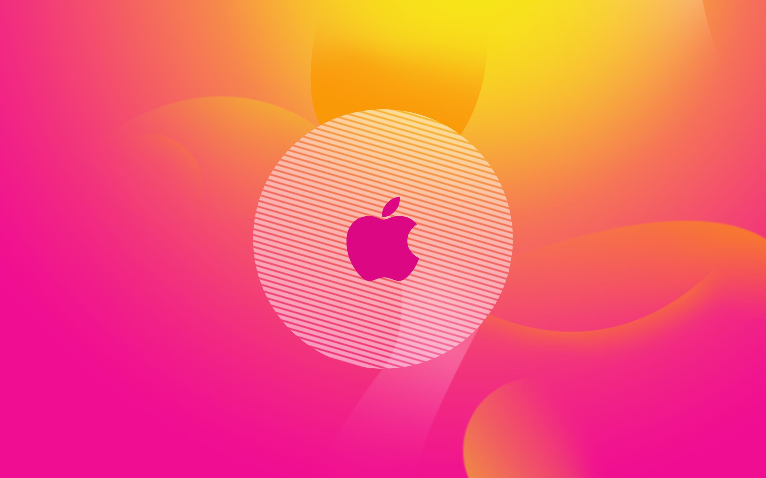 Abstract Apple Apple Inc Digital Art Pink Yellow 2560x1600