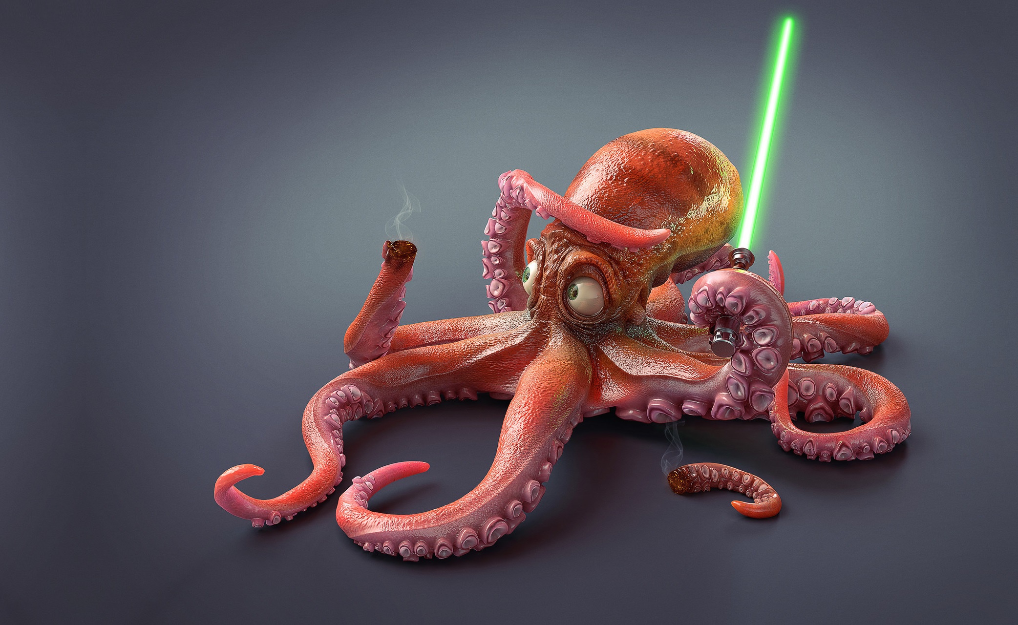 Animal Lightsaber Octopus 2084x1280