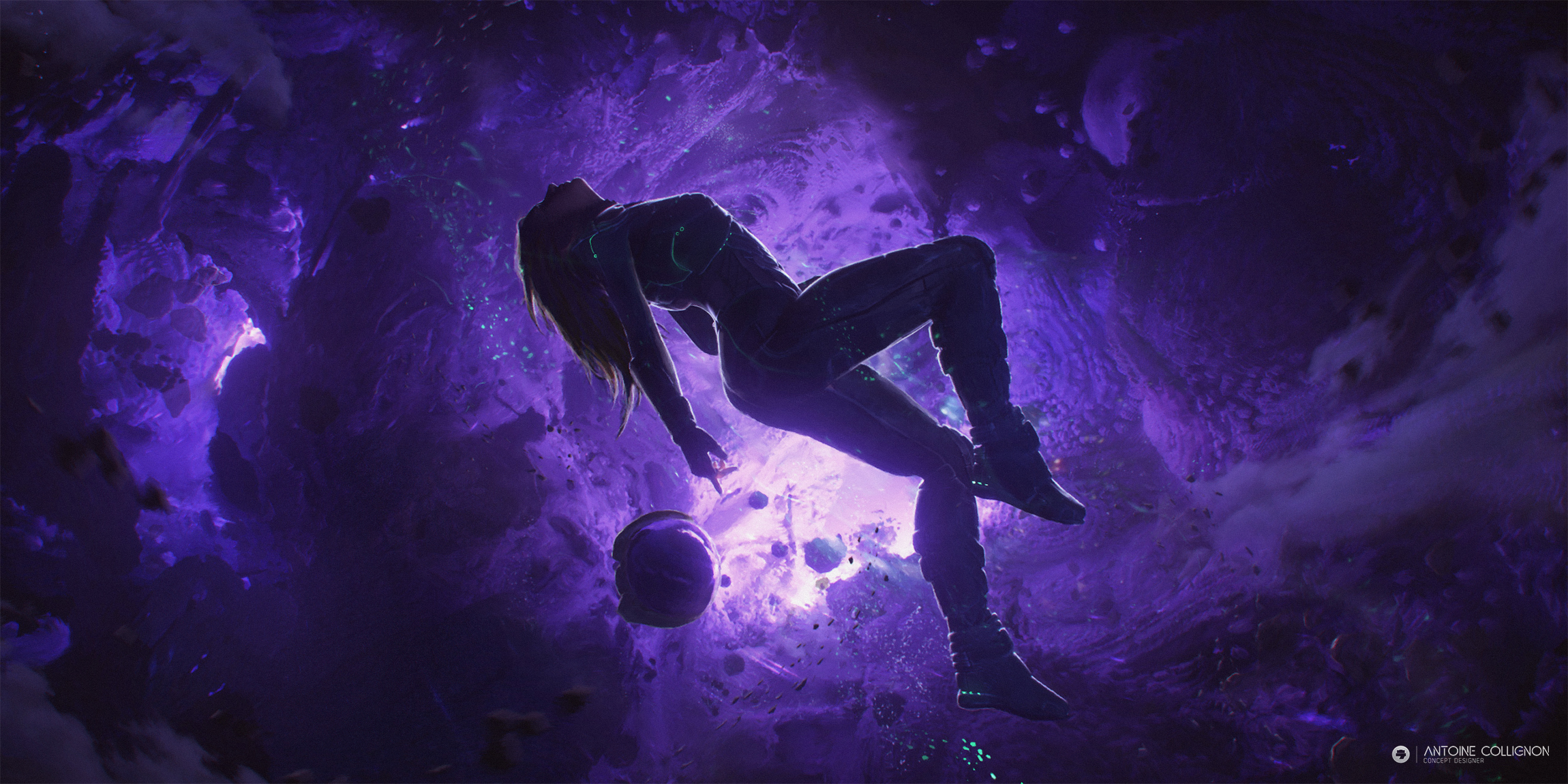 Artistic Girl Purple Space Space Suit 2300x1150